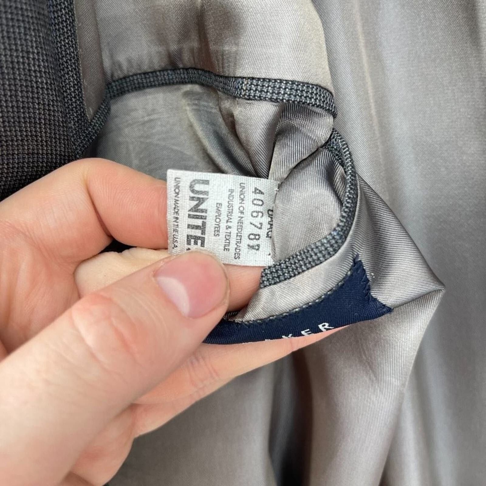 Ted Baker Ted Baker Windorbane Plaid Grey Textured Suit Jacket 46L Size US S / EU 44-46 / 1 - 6 Thumbnail