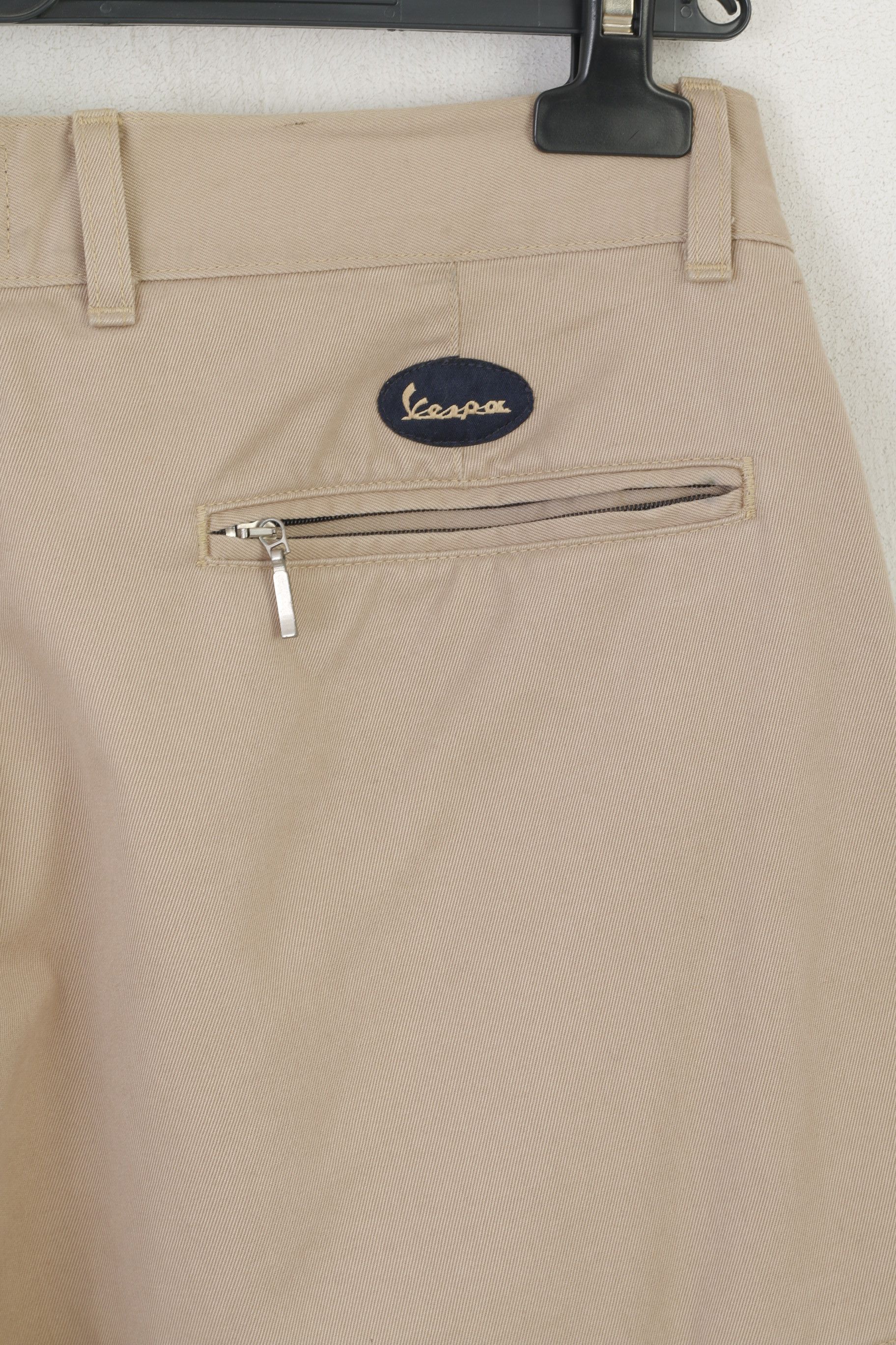 Vintage Vespa Men 36 52 Trousers Beige 100% Cotton Straight 6219 Size US 36 / EU 52 - 3 Thumbnail