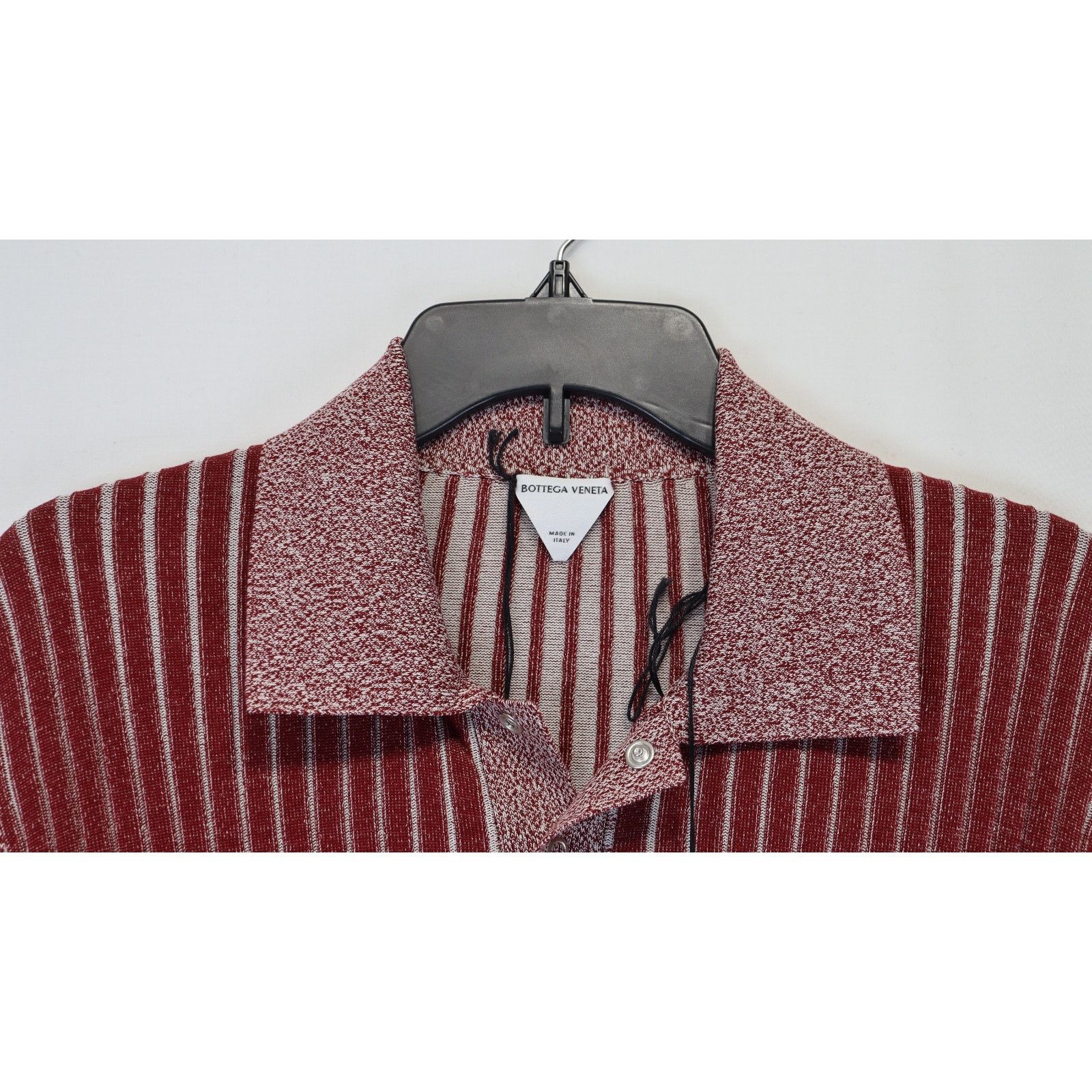 Bottega Veneta o1rshd1 Ribbed Polo Shirt in Burgundy Size US L / EU 52-54 / 3 - 7 Thumbnail