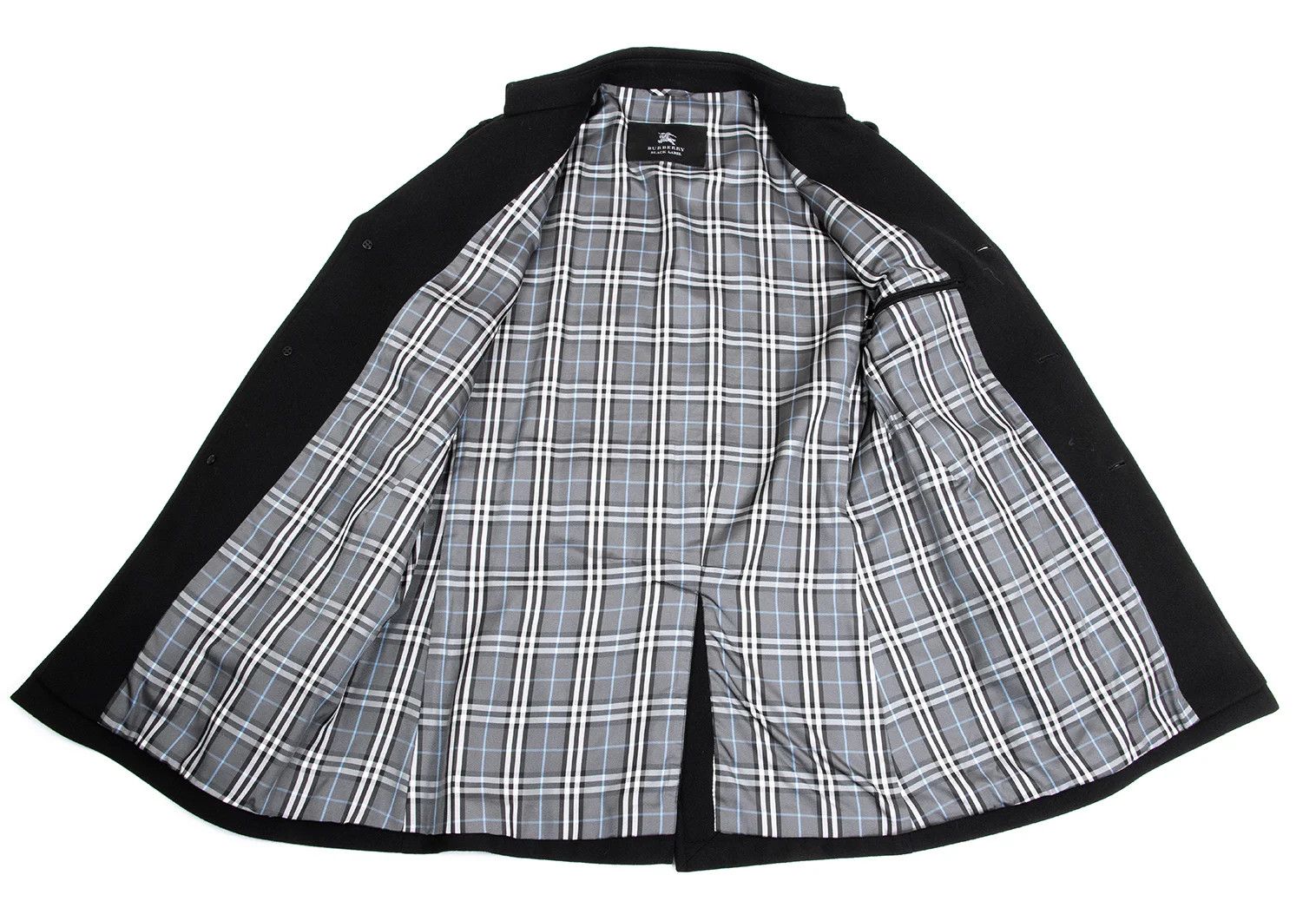 Burberry Cashmere Blend Wool Nylon Melton Half Coat in Black, L Size US XXS / EU 40 - 13 Thumbnail