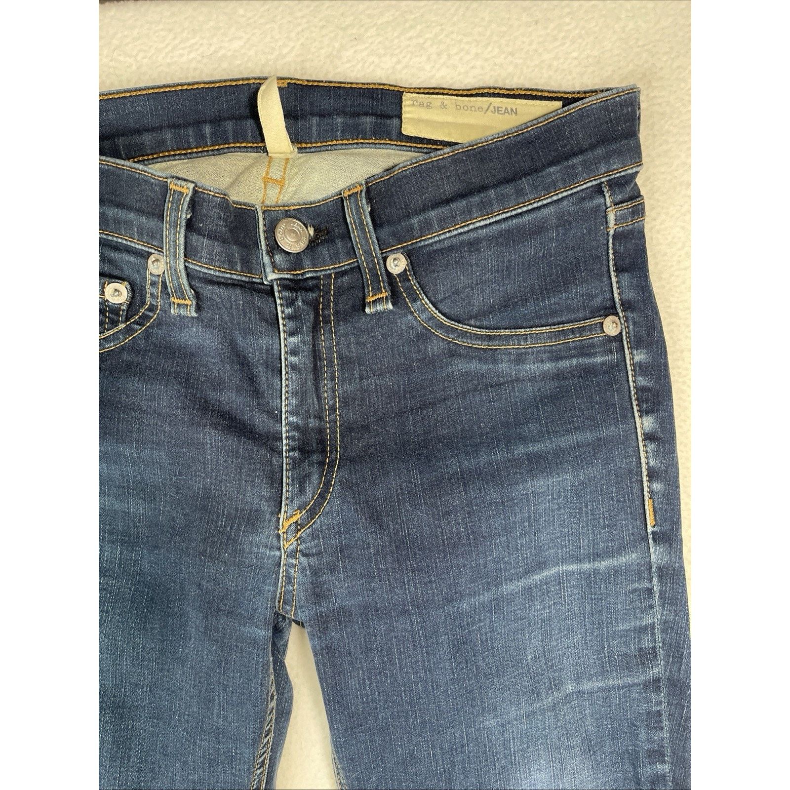 Rag & Bone Rag & Bone Skinny Jeans Woodford Blue Size 27- Distressed Size 27" / US 4 / IT 40 - 1 Thumbnail