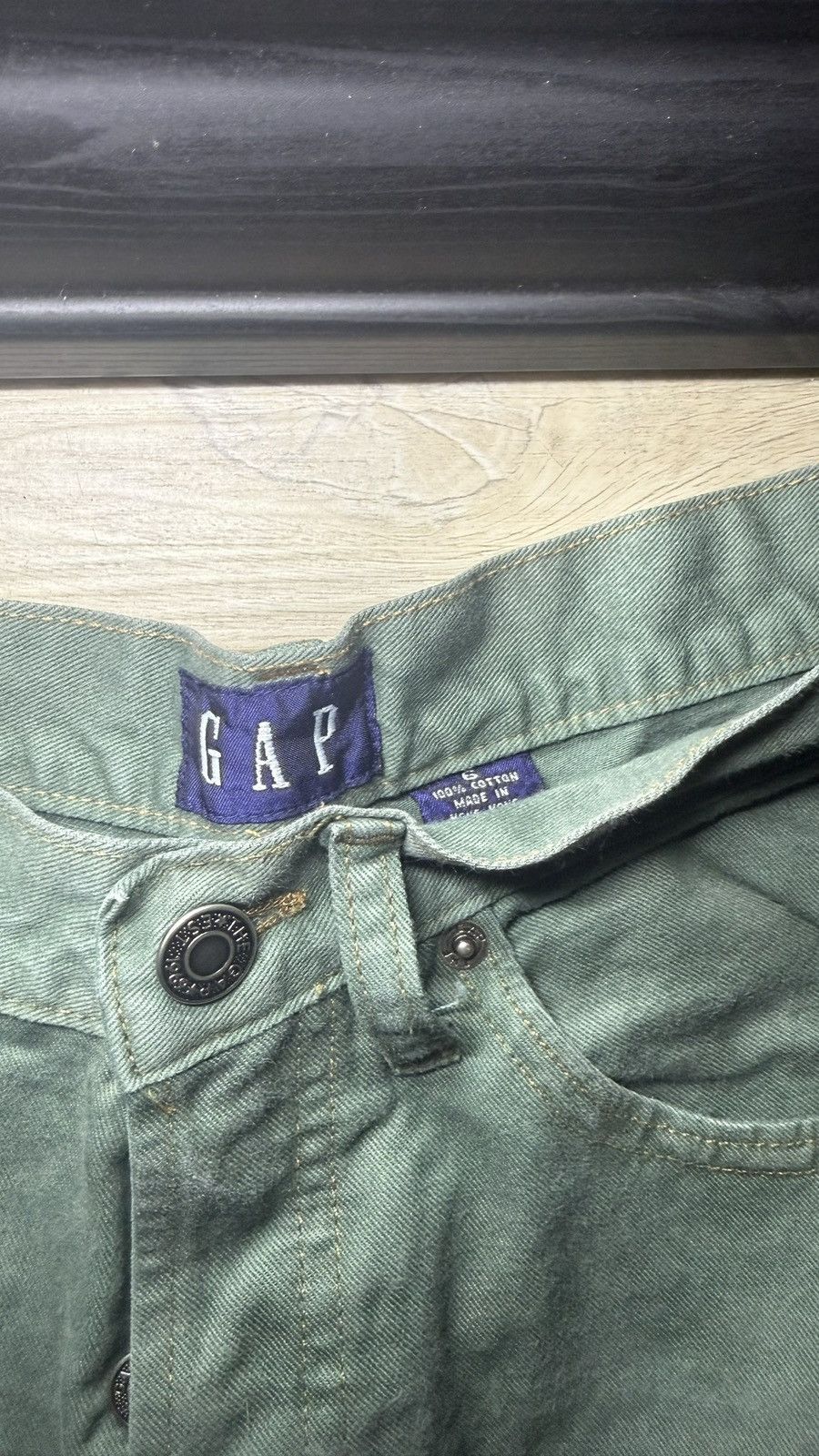 Gap Y2K 2000s Green Gap Stone Wash Relaxed Fit Jean Short Jorts Size 28" / US 6 / IT 42 - 4 Thumbnail