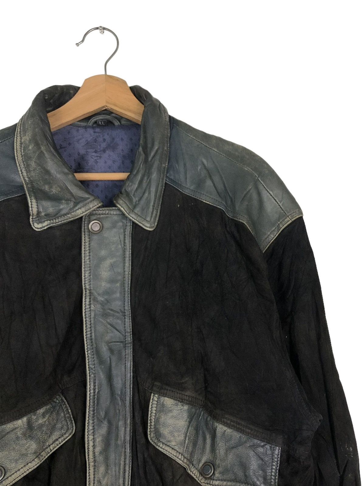 Japanese Brand 🔥VINTAGE BIKER GENUINE LEATHER JACKET CARGO JAPAN MADE Size US L / EU 52-54 / 3 - 4 Thumbnail