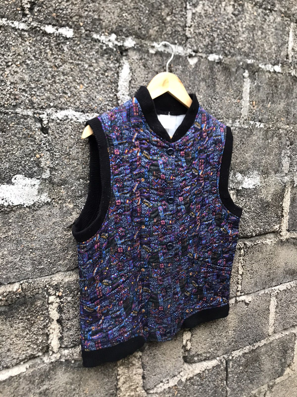 Japanese Brand × Vintage Vintage Ajrakh Block Quilted Vest Size US M / EU 48-50 / 2 - 2 Thumbnail