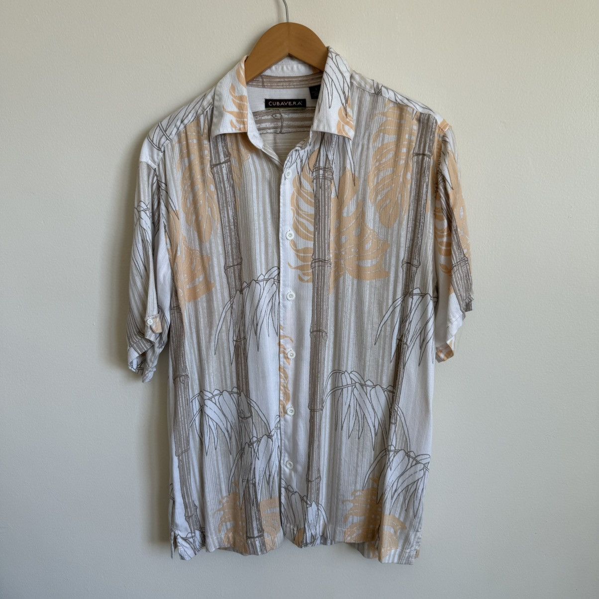Cubavera Cubavera Men’s Large Shirt Bamboo Palm Print 100% Viscose Size US L / EU 52-54 / 3 - 2 Thumbnail