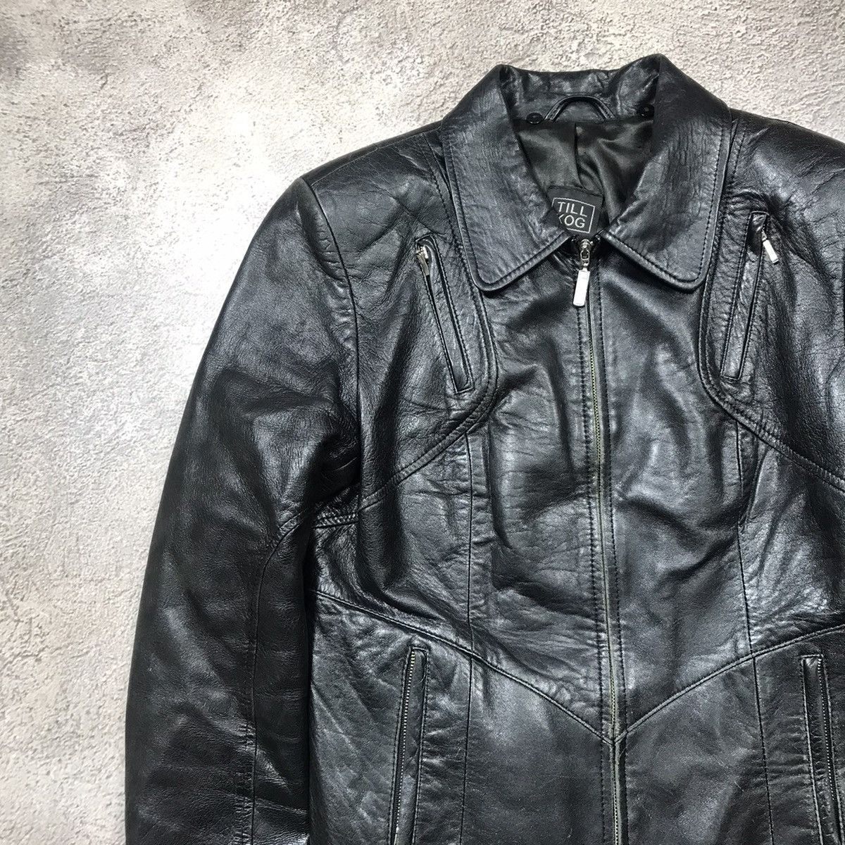 Vintage Vintage Y2K Black Biker Leather Jacket Grunge Streetwear M Size M / US 6-8 / IT 42-44 - 2 Thumbnail