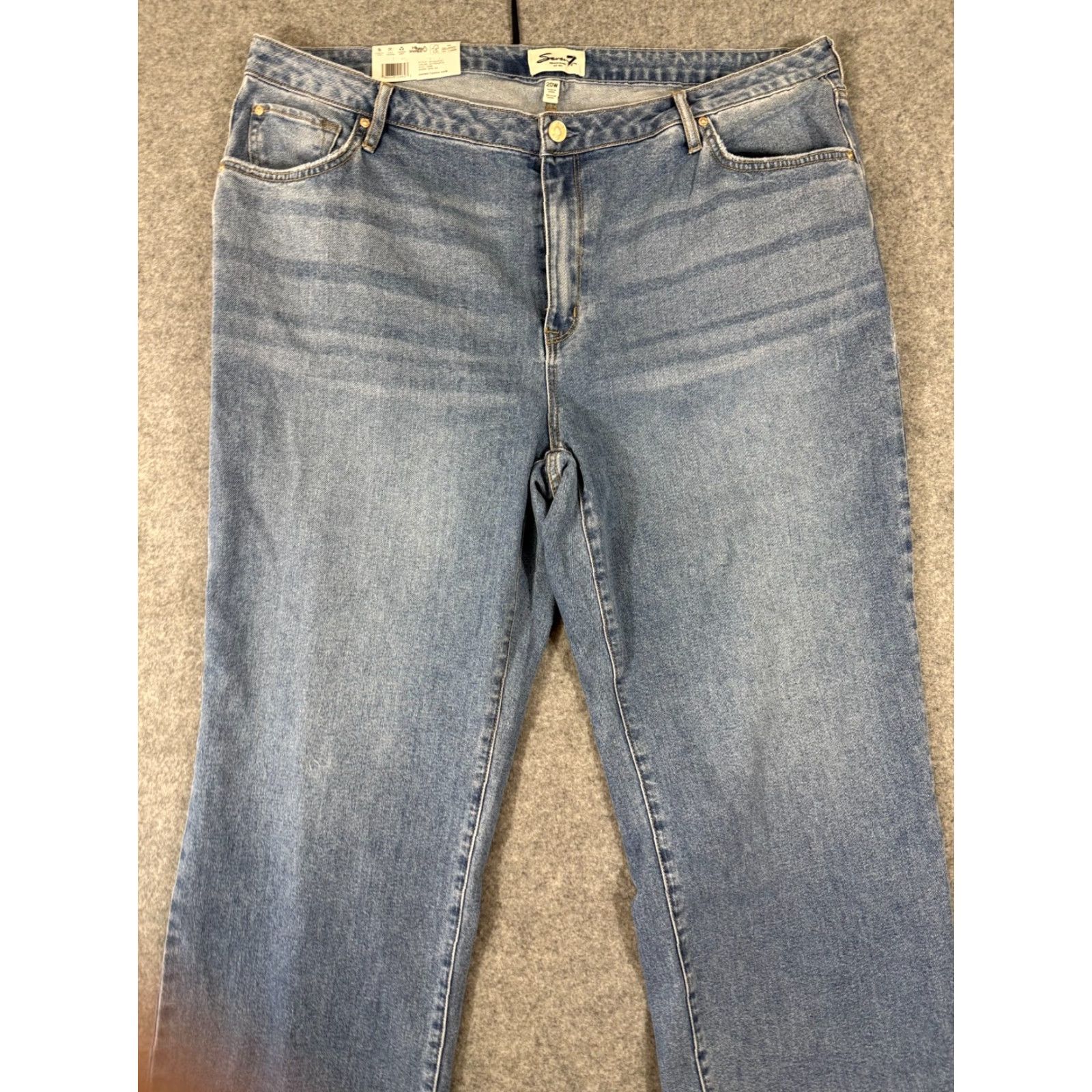 Vintage VINTAGE Seven7 High Rise Loose Straight Leg Jeans Womens 20W Blue Denim Stretch NWT Size 42" / US 20 - 2 Thumbnail