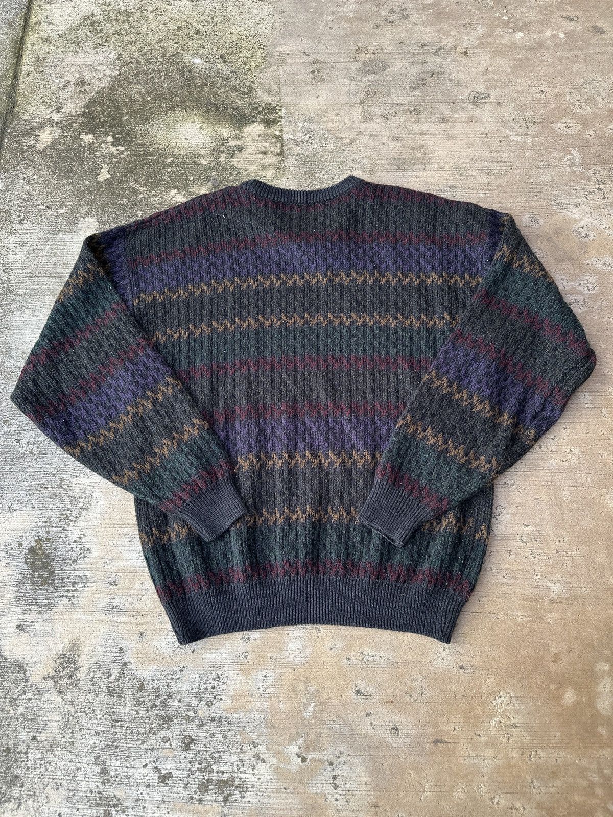 Coogi × Vintage Vintage 90s Striped Knitwear Sweatshirt Coogi Tosani Size US L / EU 52-54 / 3 - 5 Thumbnail