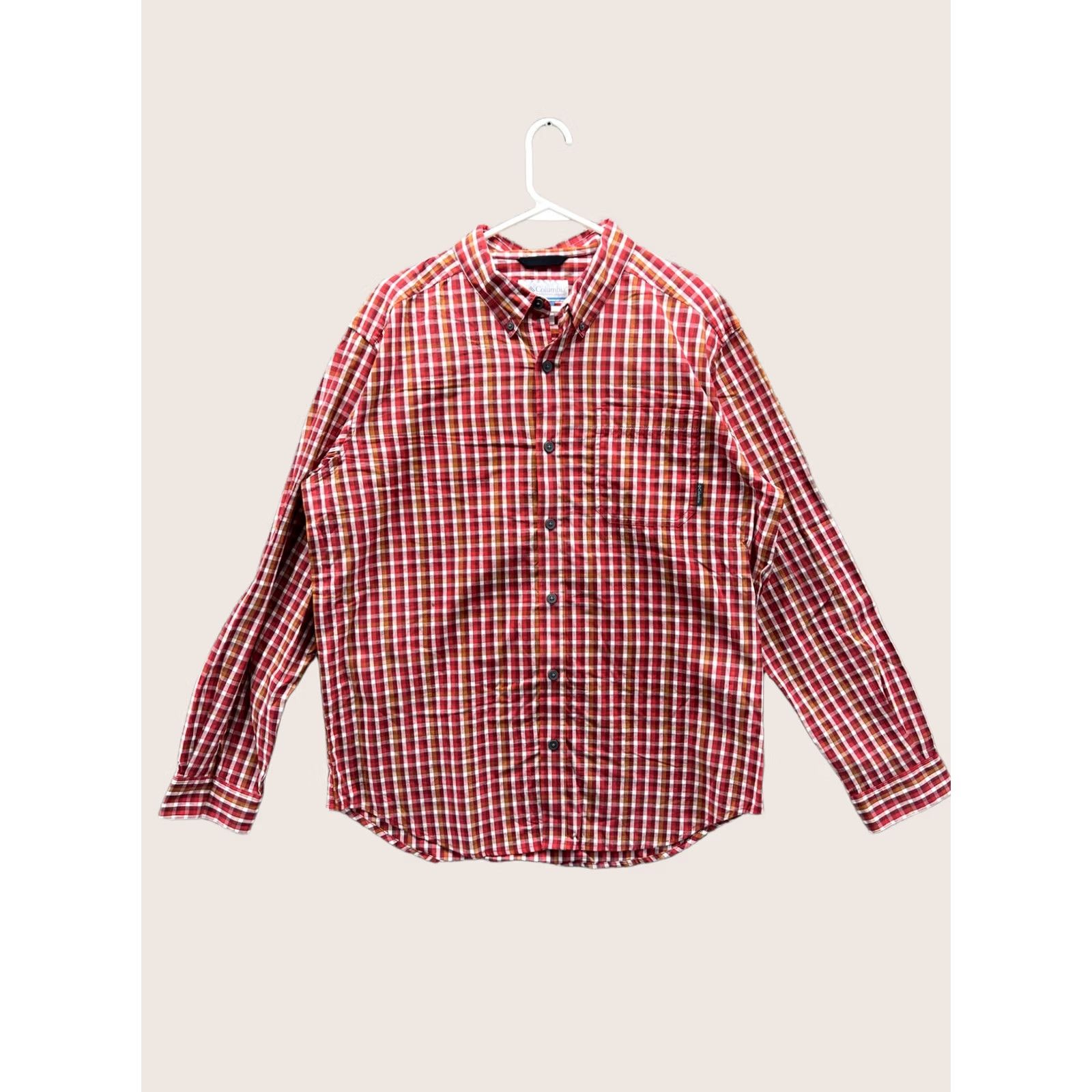 Vintage Columbia Shirt Mens Large Red Check Long Sleeve Button Front Casual Woven Size US L / EU 52-54 / 3 - 1 Thumbnail