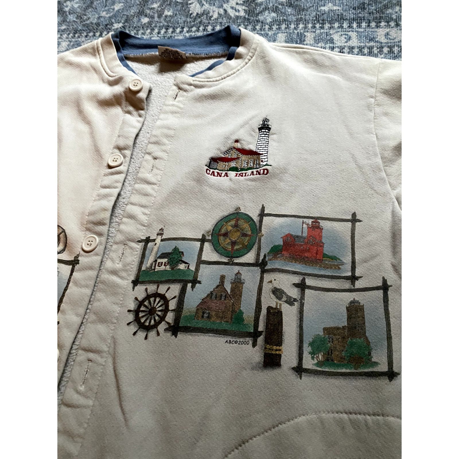 Other Vintage Embroidered Cana Island Cardigan Large Coastal Size L / US 10 / IT 46 - 3 Thumbnail