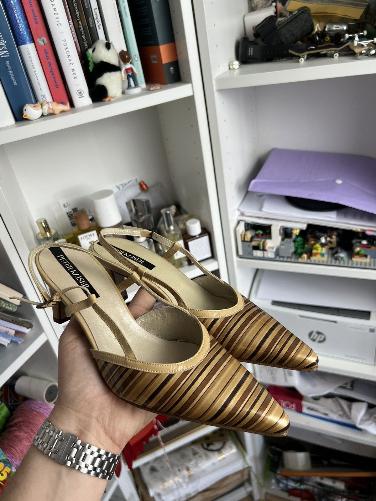 Vintage Y2K kitten heels shoes US4 avantgarde secretary 00s