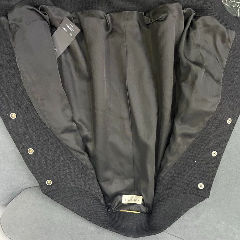 Black and White Patchwork Baseball Jacket-2506