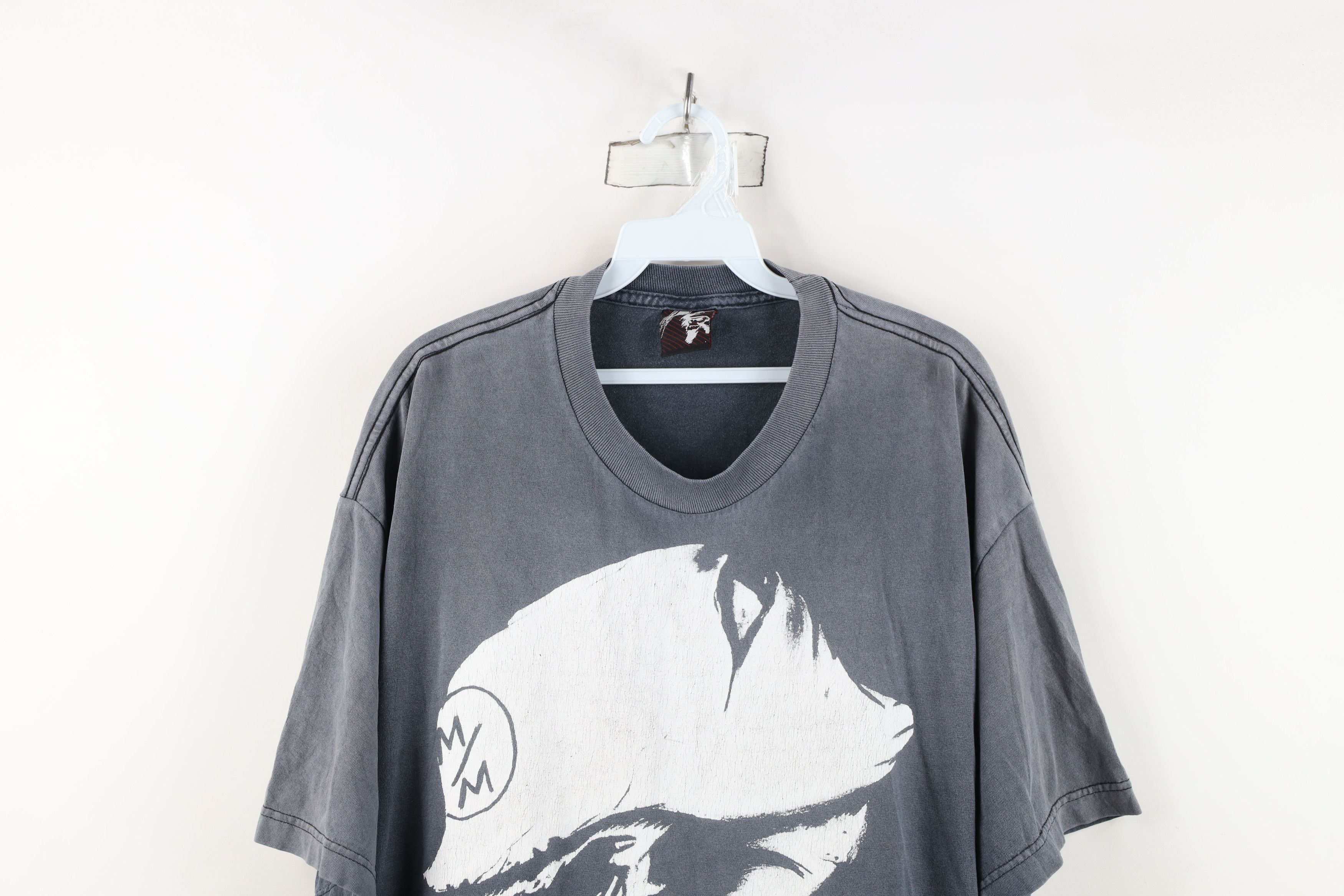 Metal Mulisha Vintage 90s Metal Mulisha Spell Out Skull Military T-Shirt Size US XL / EU 56 / 4 - 2 Thumbnail