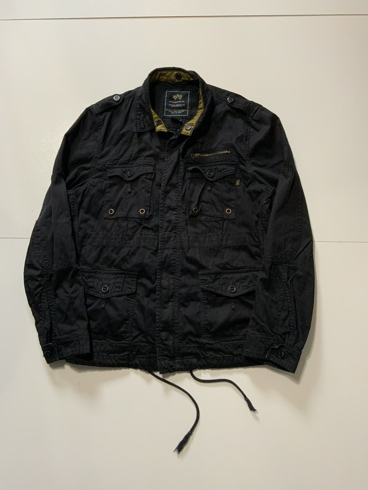 Alpha Industries Alpha Industries Black Field Military Zip Paratrooper ...
