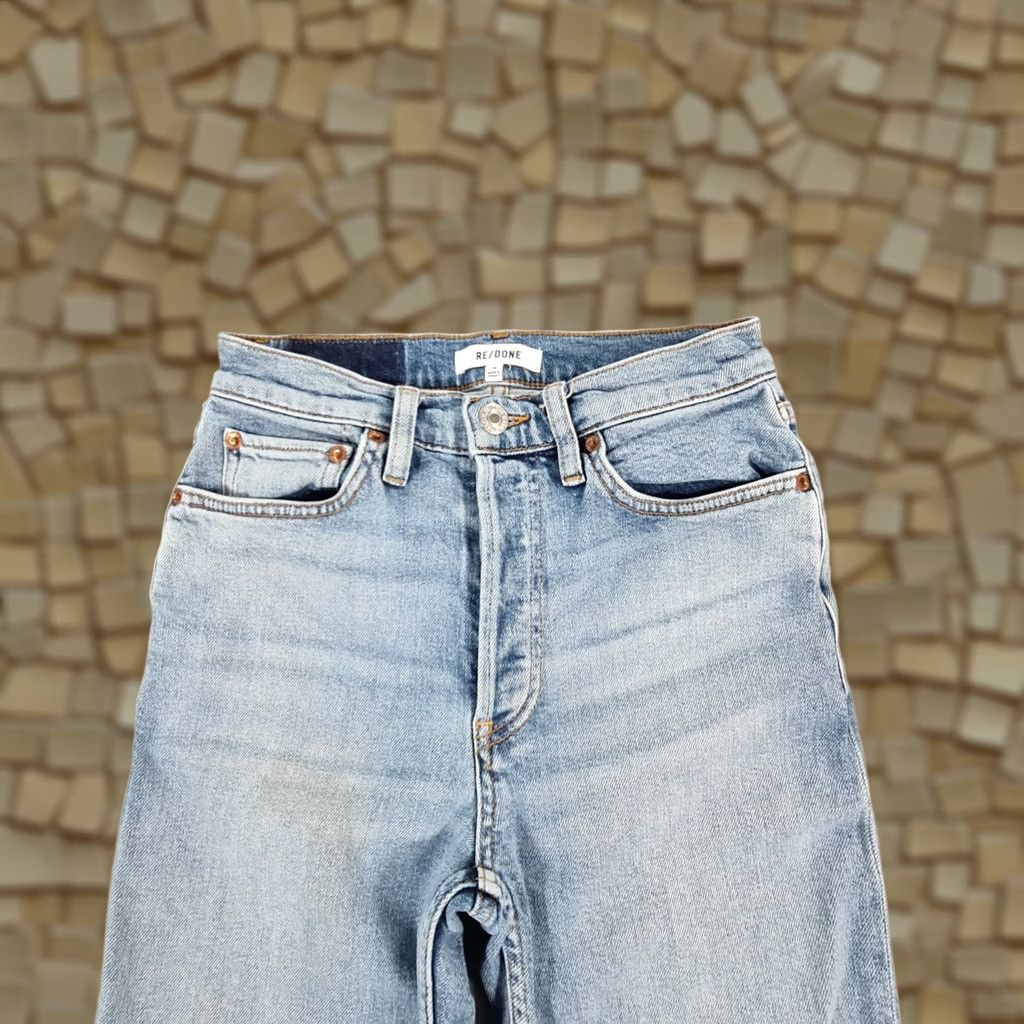 RE/DONE VINTAGE Re/Done Jeans Blue W26 L26 90s Ankle High Rise Stretch Denim Womens Jeans Size 26" / US 2 / IT 38 - 1 Thumbnail