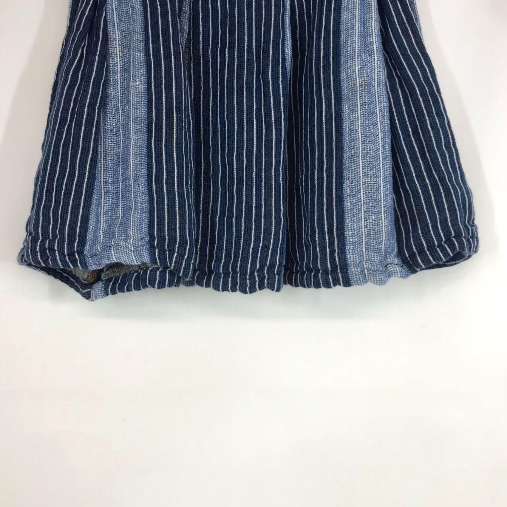 Vintage ace&jig Skirt Womens XS BLUE & WHITE STRIPE PLEATED FIT & FLARE w/POCKET Short Vintage: No Size 26" / US 2 / IT 38 - 3 Thumbnail
