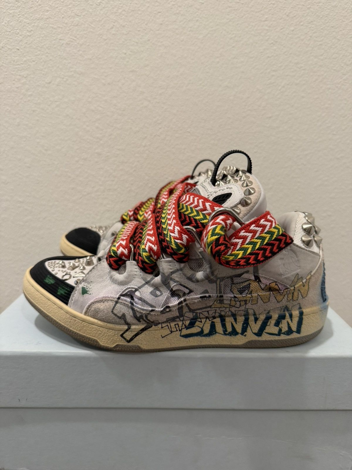 Lanvin Lanvin Curb Graffiti Sneakers Size US 10 / EU 43 - 2 Thumbnail