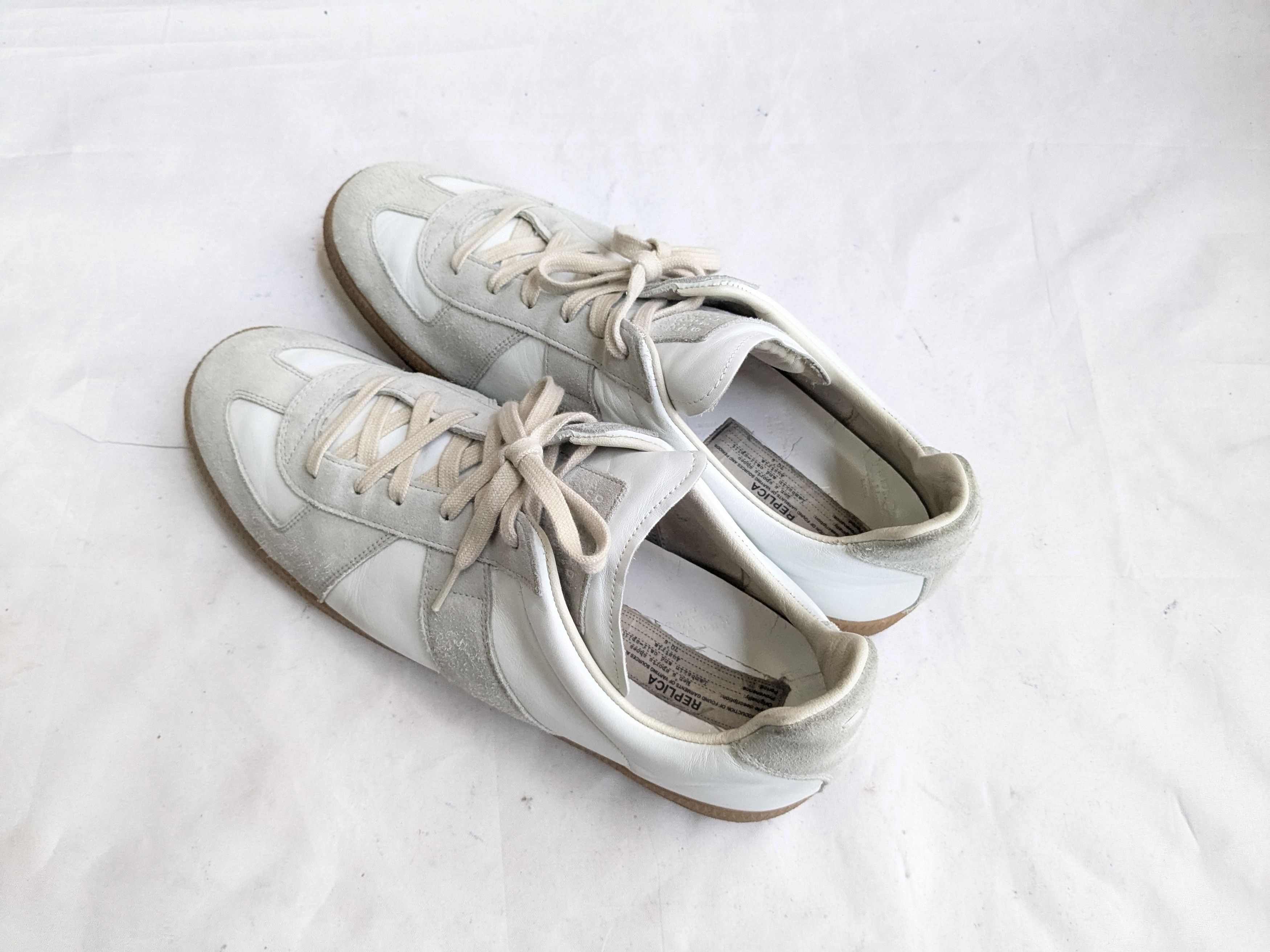 Maison Margiela Maison Mairgiela Replica GAT White Gray 14 47 Low Tops Size US 14 / EU 47 - 11 Thumbnail