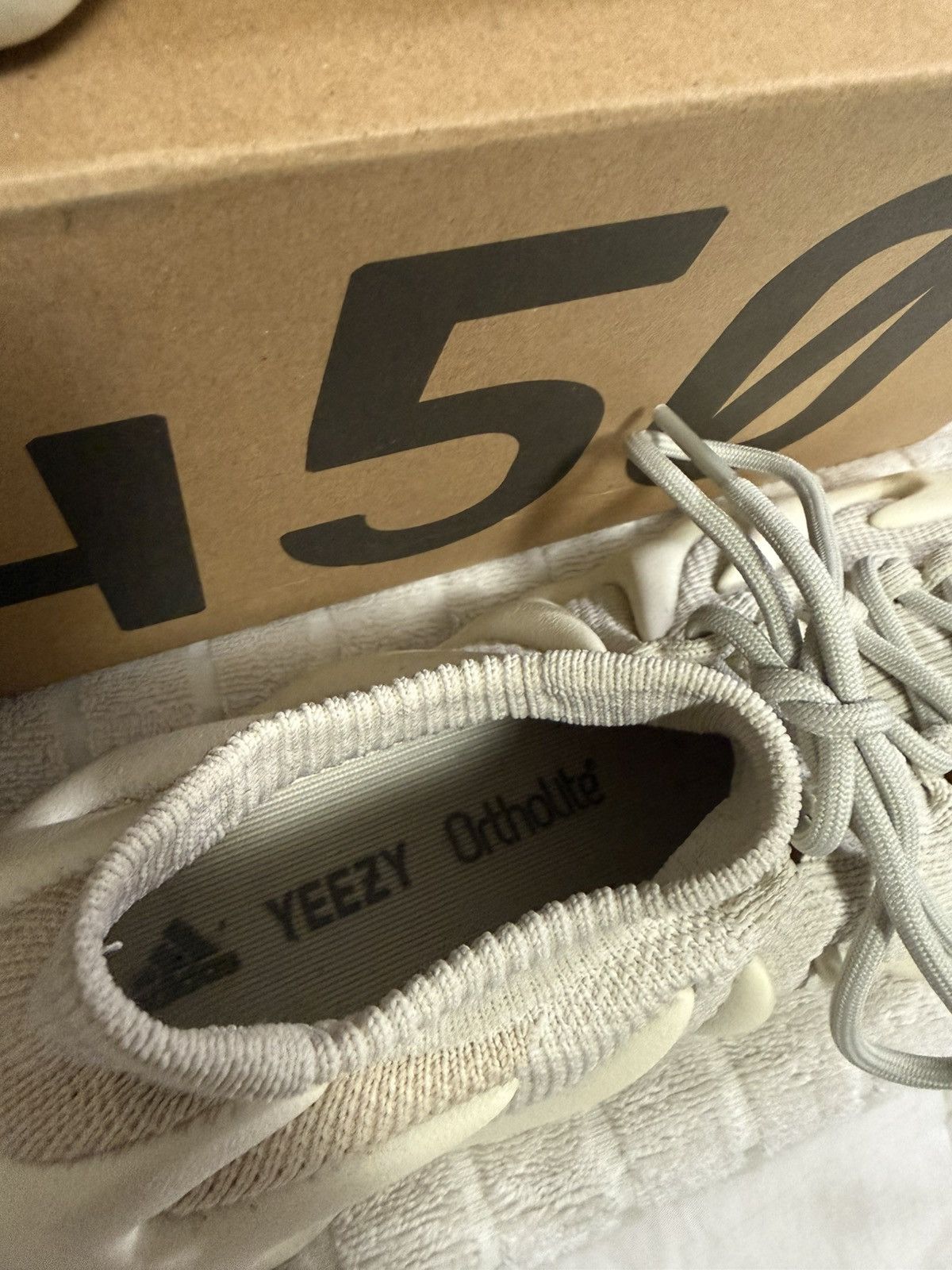 Yeezy Men’s Size 10 U.S. adidas Yeezy 450 Cloud White Sneakers Size US 10 / EU 43 - 4 Thumbnail
