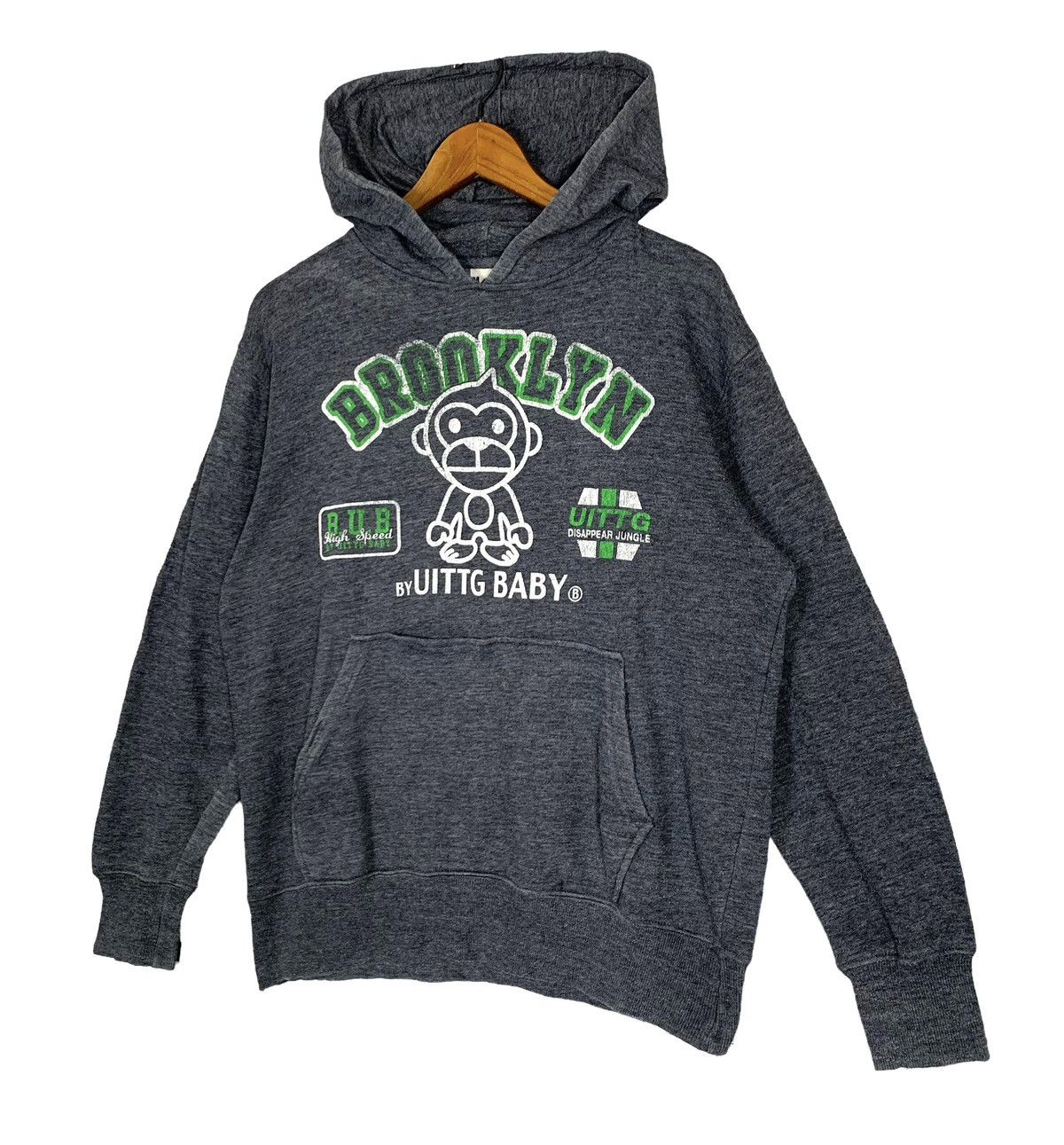Japanese Brand Vintage UITTY Baby Brooklyn Big Logo Hoodie Size US M / EU 48-50 / 2 - 4 Thumbnail