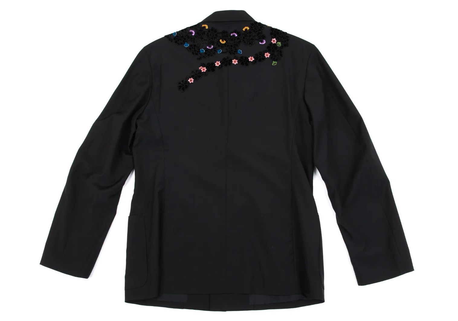 Yohji Yamamoto Yohji Yamamoto Velvet Floral Patch Design Jacket Size US M / EU 48-50 / 2 - 14 Thumbnail