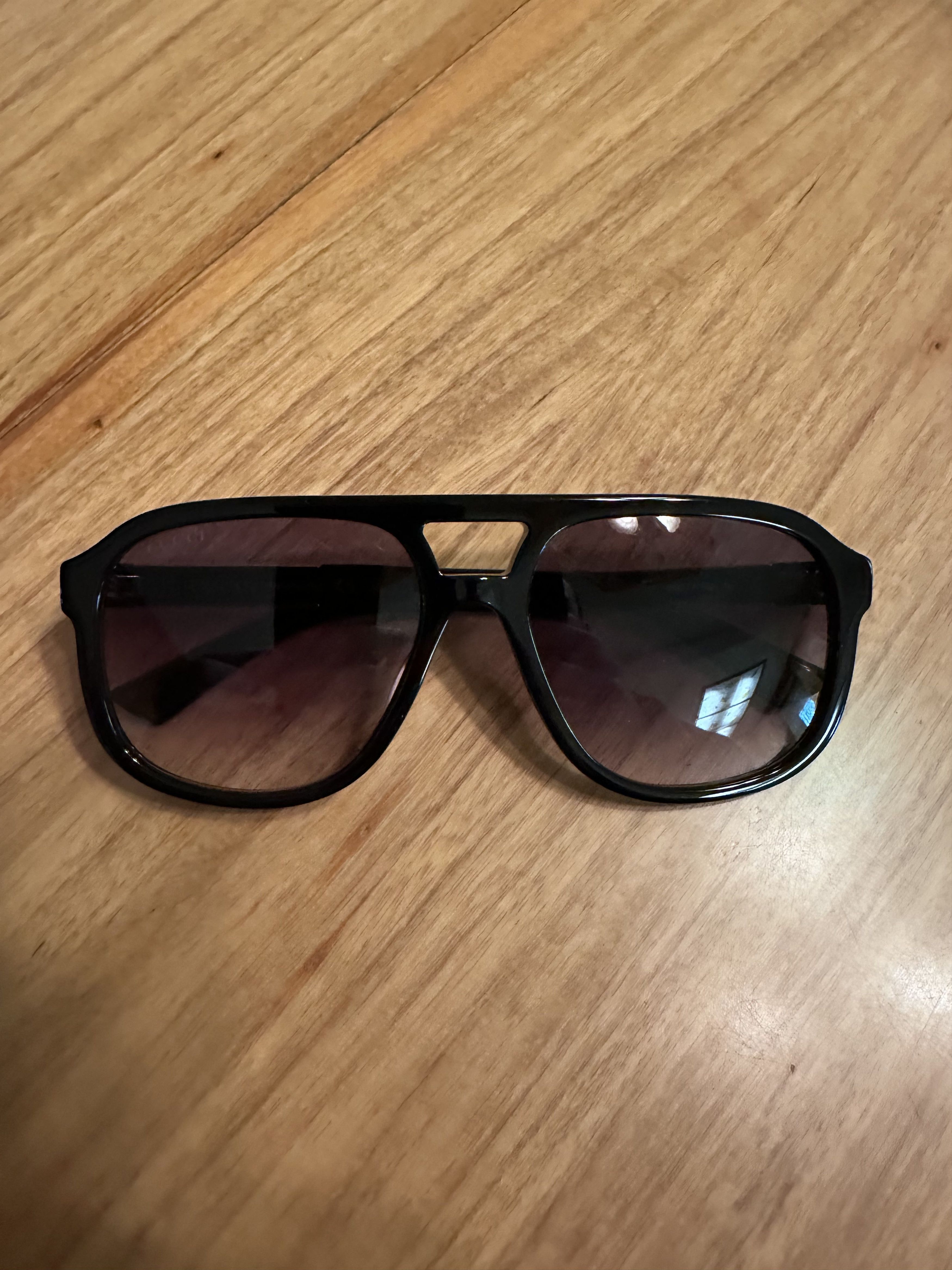 image of Gucci Aviator Sunglasses in Black, Men's
