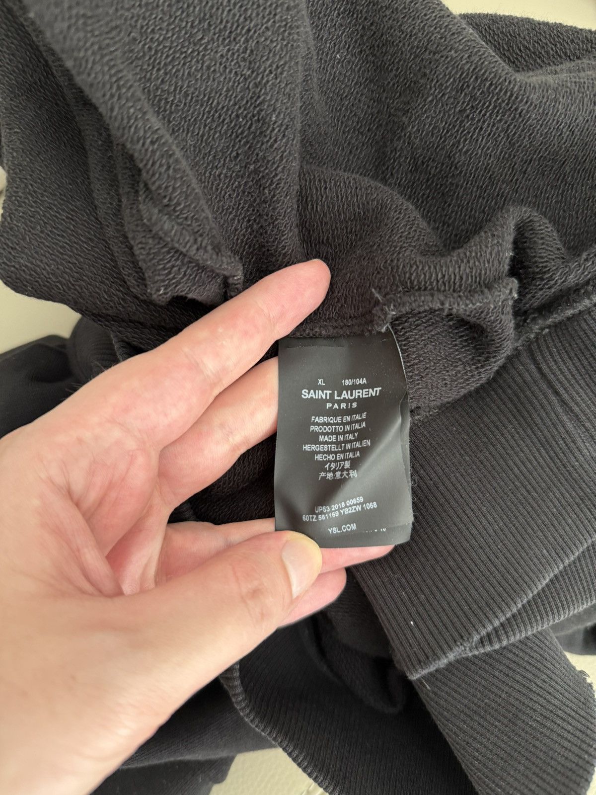 Saint Laurent Paris Saint Laurent Paris Black Logo Hoodie Size XL Size US XL / EU 56 / 4 - 5 Thumbnail