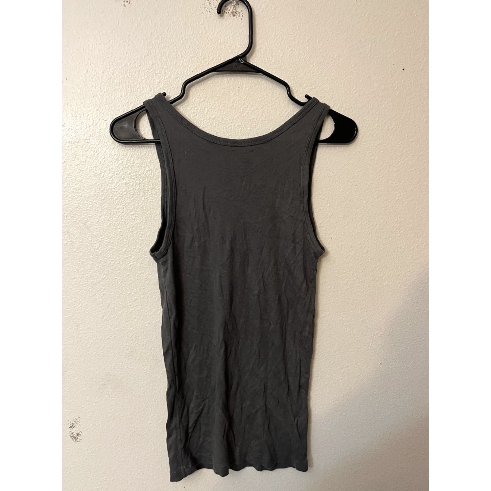 Gap Gap Women Tank Top Blouse - Gray Sleeveless V-Neck Knit Linen Blend Cotton Modal - L (Adult) Bohemian Casual Shirt Size L / US 10 / IT 46 - 3 Thumbnail