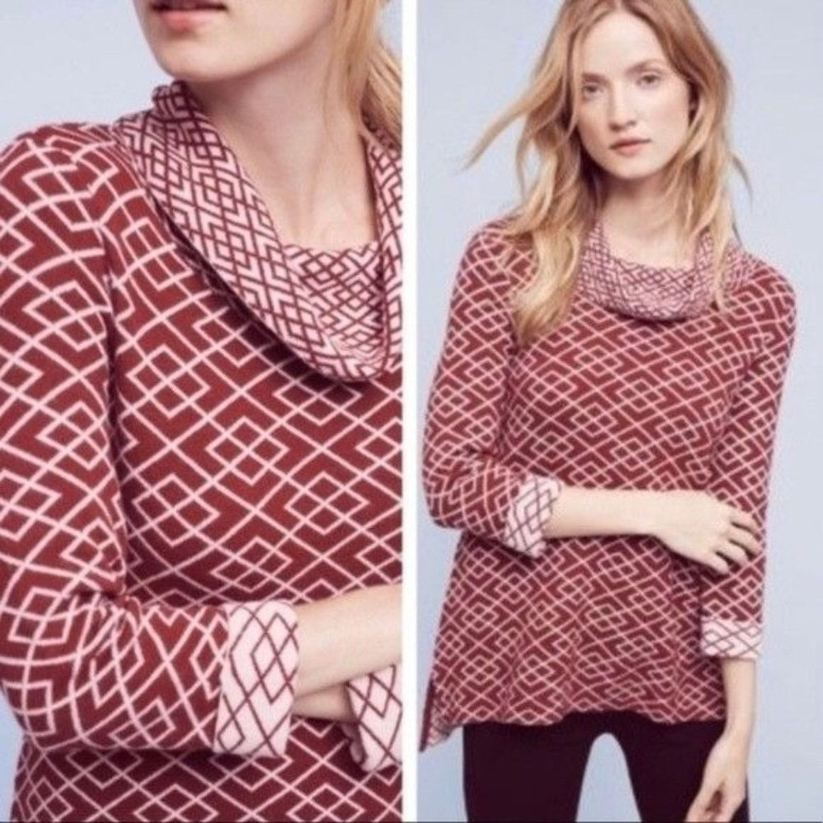 Anthropologie Anthropologie Moth Galena Cowl Neck Sweater Alpaca Large Size L / US 10 / IT 46 - 1 Thumbnail