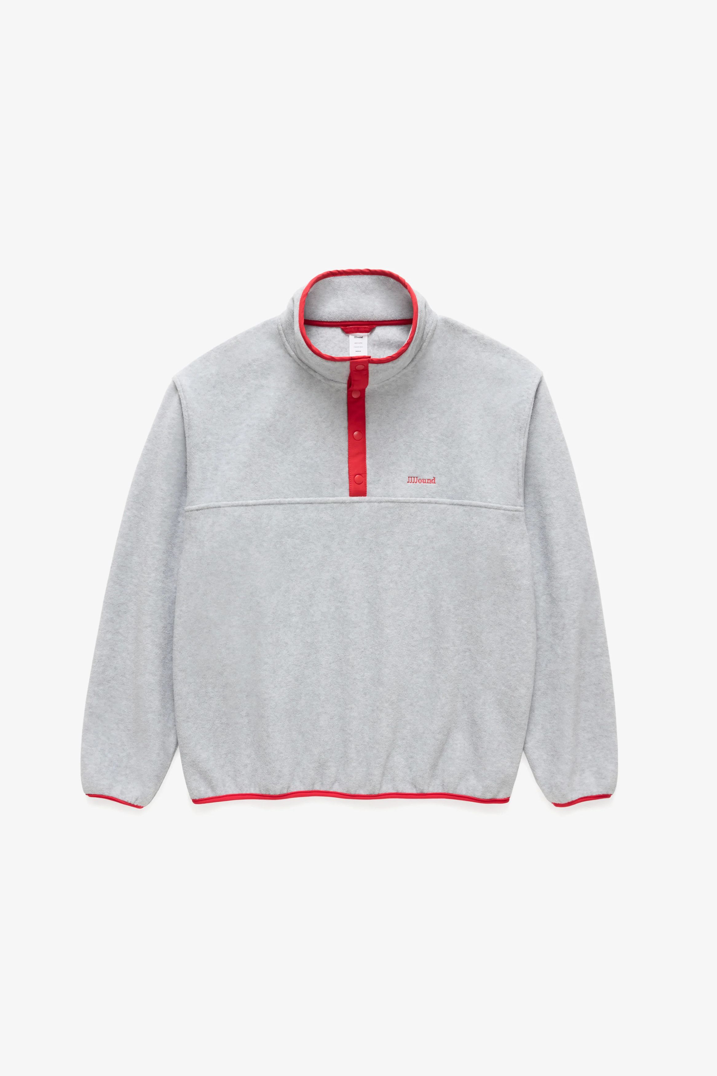 Jjjjound Camper Polar Quarter Button Up Fleece Red On Grey
