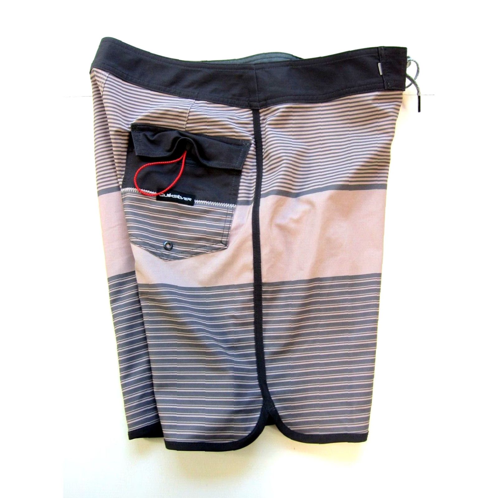 Quiksilver VINTAGE Quiksilver Highline Grey Stripe Stretch Pocket Surf Beach Board Short Men 30 Size US 30 / EU 46 - 6 Thumbnail