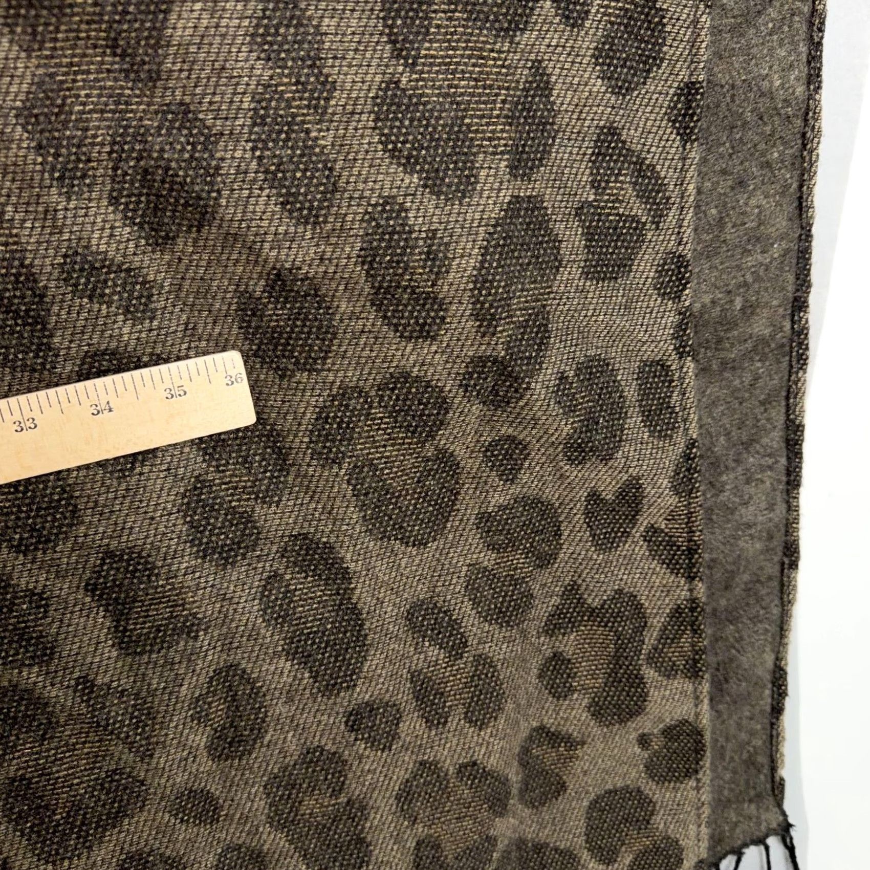 Vintage Woolrich Poncho Kimono Womens One Size Brown Leopard Fringe Cozy Wrap Shawl Size ONE SIZE - 6 Thumbnail