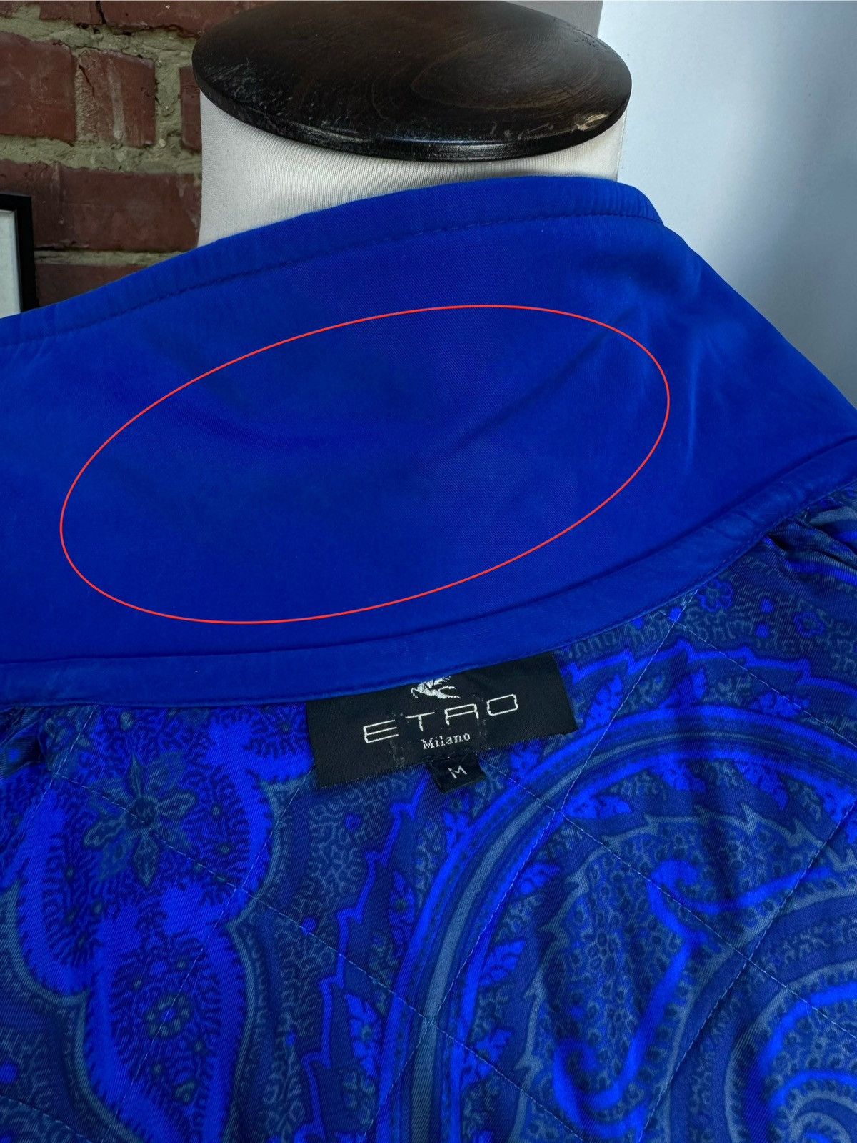 Etro × Vintage ETRO Milano Silk Quilted Blue Jacket Size M / US 6-8 / IT 42-44 - 20 Thumbnail