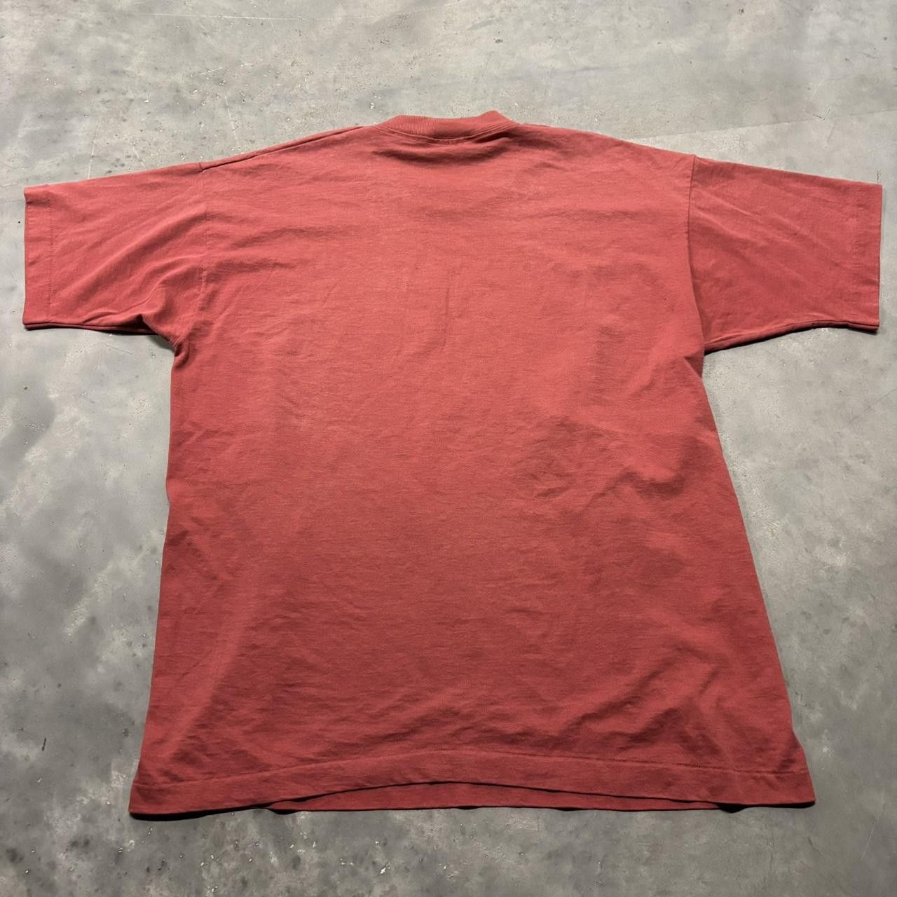 Japanese Brand × Vintage Crazy Vintage 90s Faded Red Bowling Single Stitch Graphic Tee! Size US XL / EU 56 / 4 - 4 Thumbnail