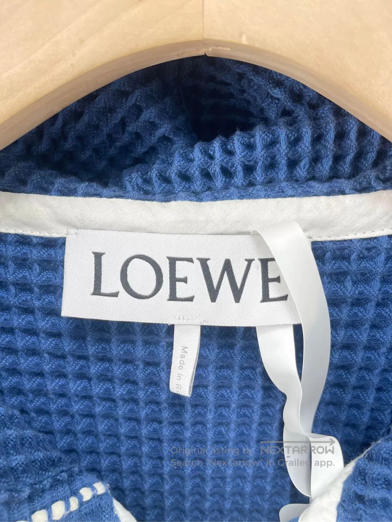 Loewe LOEWE Blue Cotton Hooded Fringe Jacket. Size US M / EU 48-50 / 2 - 3 Thumbnail