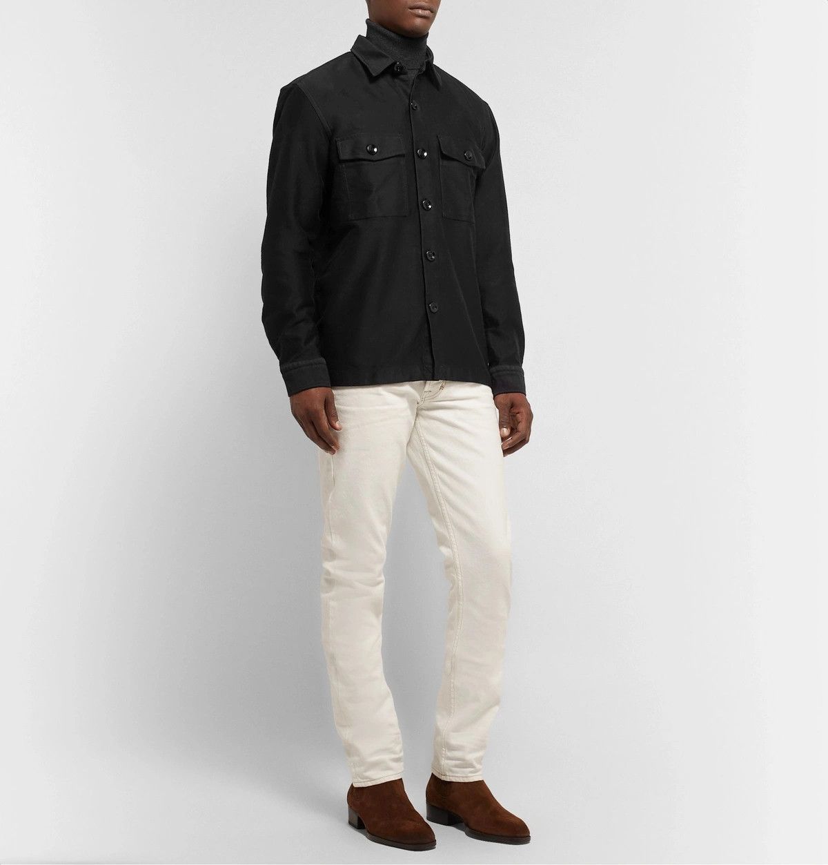 Tom Ford o1loc1c0724 94UDAN Overshirt in Black Size US S / EU 44-46 / 1 - 6 Thumbnail