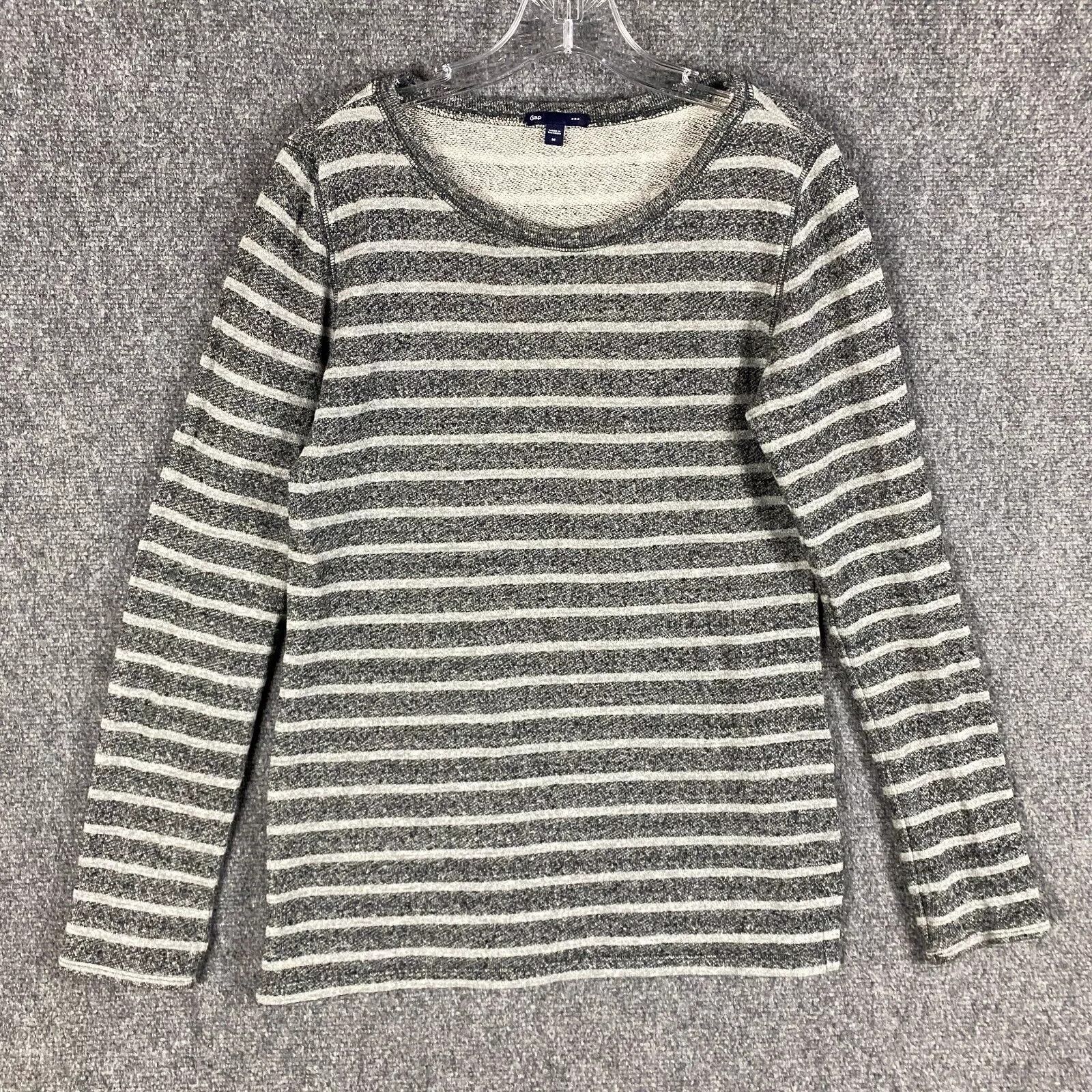 Gap Gap Sweater Women's Medium Striped Gray Adults Pullover M Size M / US 6-8 / IT 42-44 - 1 Thumbnail