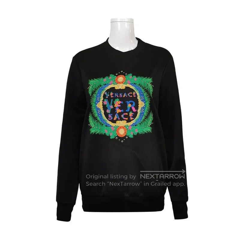 Versace Versace Black embroidered sweatshirt Size US XS / EU 42 / 0 - 1 Thumbnail