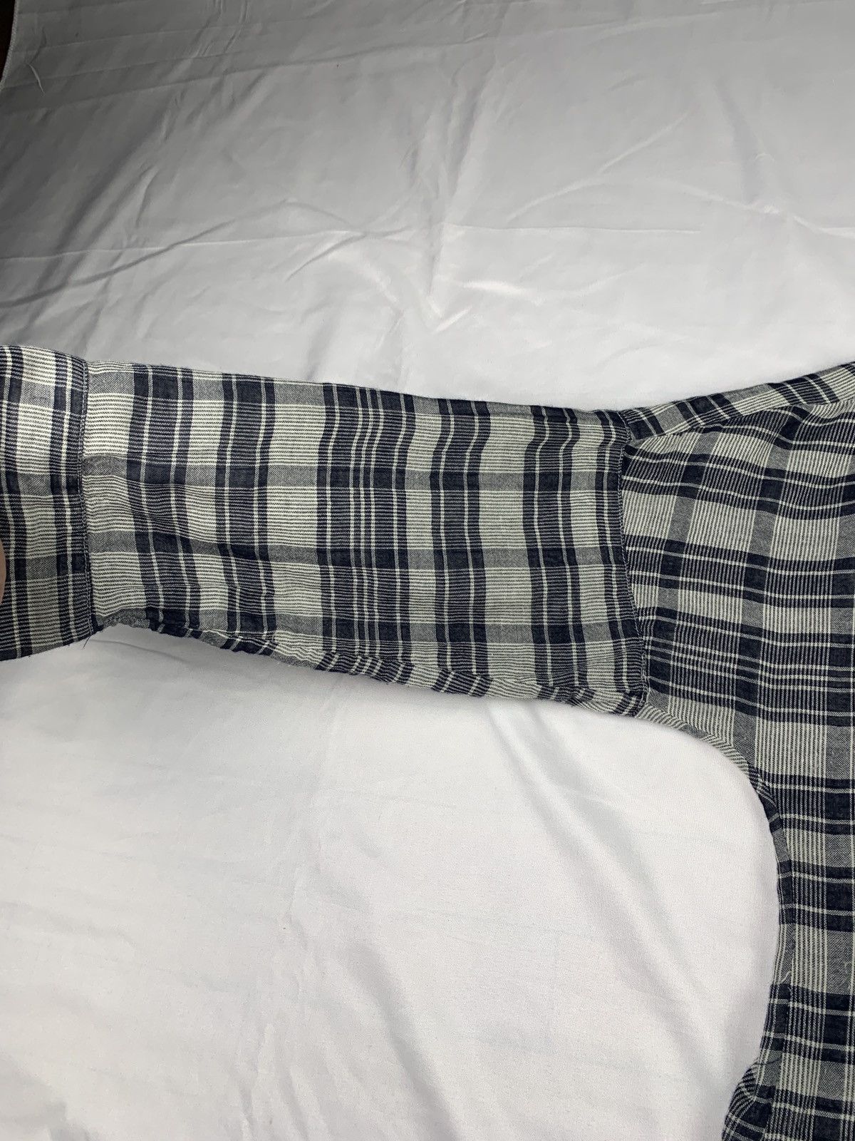 Issey Miyake 2000s Plantation by Issey Miyake Plaid Round Collar Shirt Size L / US 10 / IT 46 - 8 Thumbnail