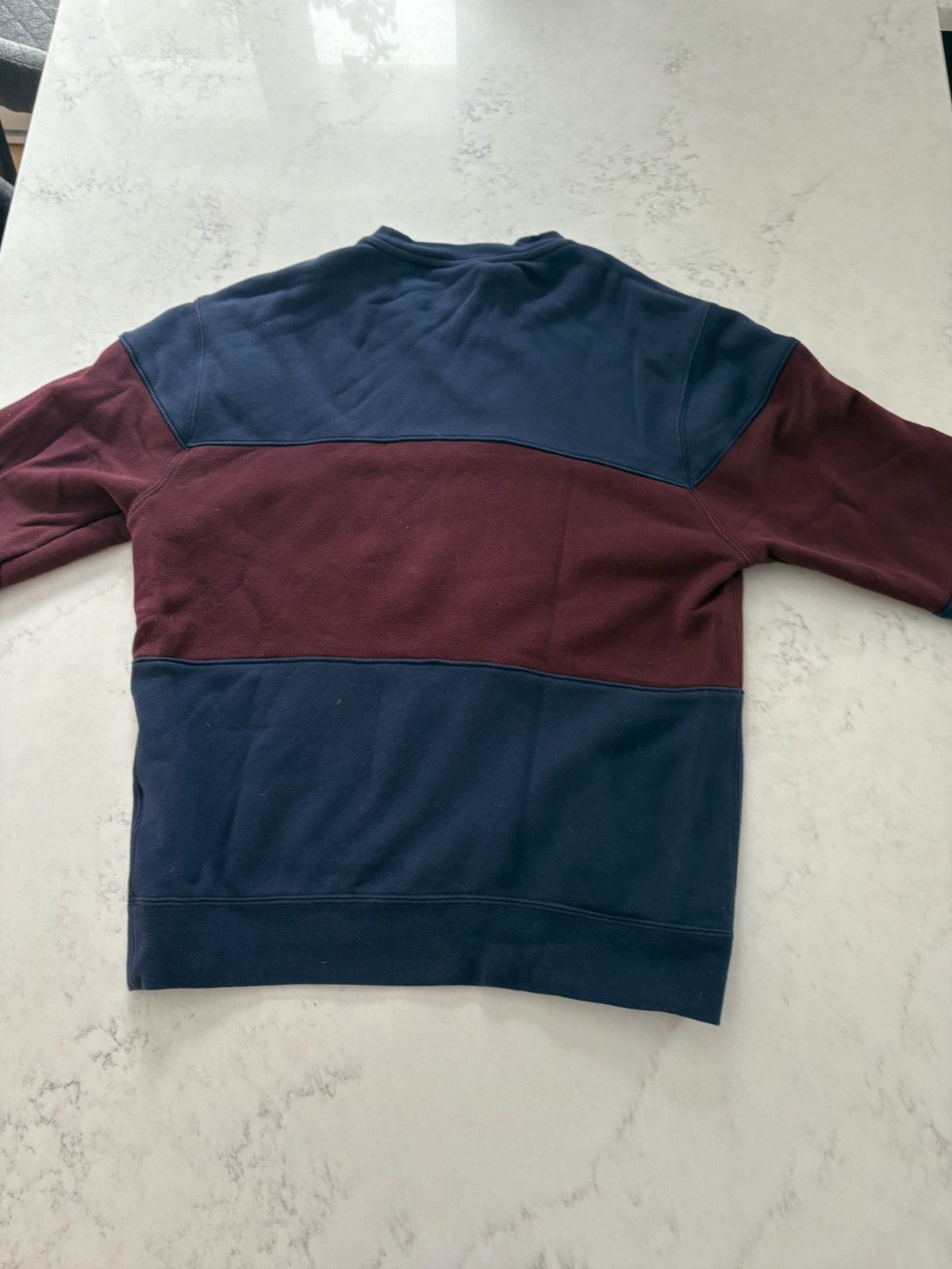 Nike Nike Colorblock Crewneck Sweatshirt – Navy & Burgundy Size US S / EU 44-46 / 1 - 2 Thumbnail
