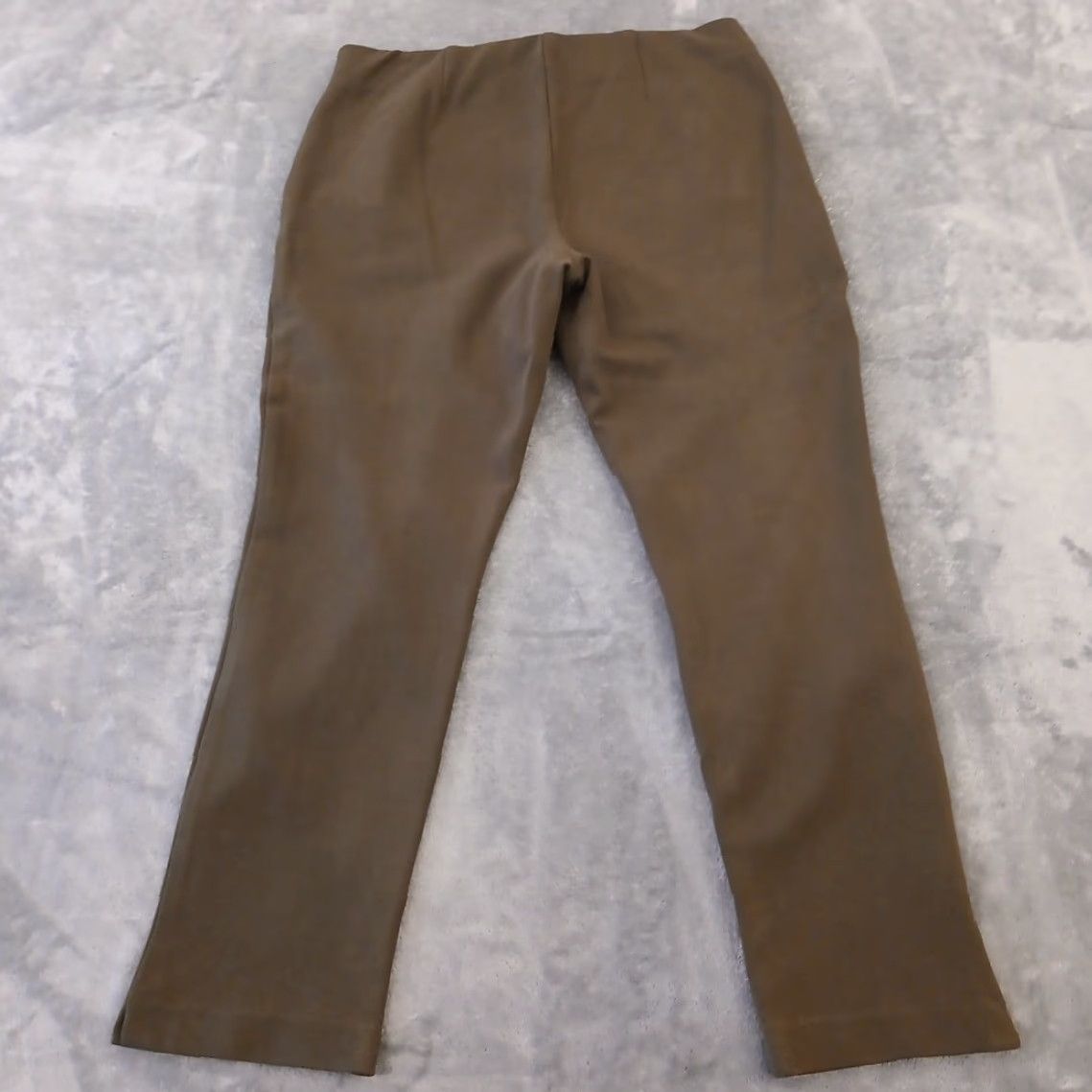 Vintage Chico's Pants Womens Size 1 Green Pull On Stretch Ankle 33x26 Mid Rise Straight Inseam 26 Elastic Waist Size 25" / US 0 / IT 36 - 6 Thumbnail