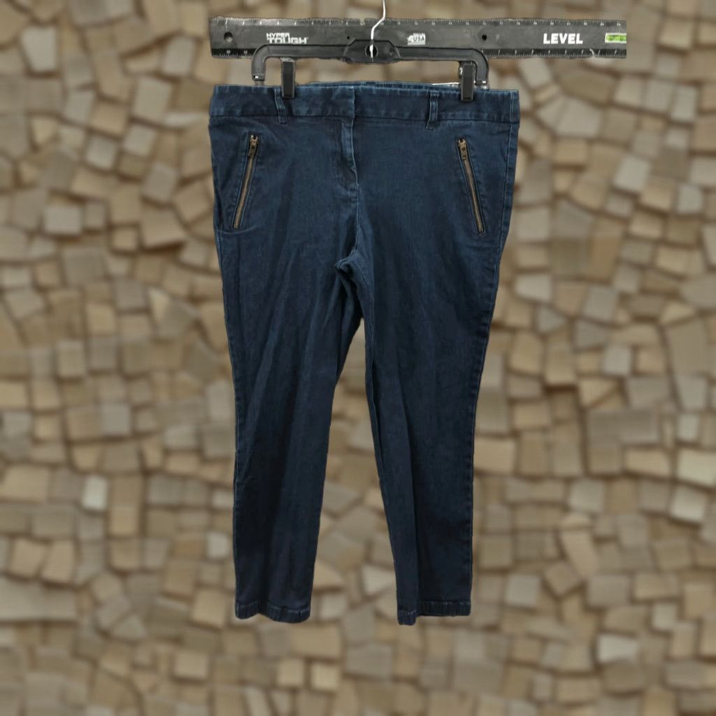 J.Crew J.Crew City Fit Skinny Jeans Size 14 Womens Mid Rise Dark Wash Blue Denim Size 36" / US 14 / IT 50 - 1 Thumbnail