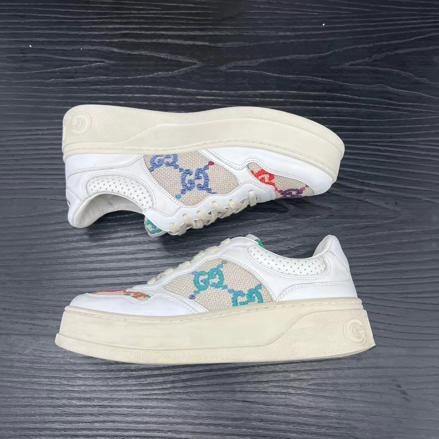 Gucci Gucci Biscuit White Colorblock Women's 37 Size US 6.5 / IT 36.5 - 2 Thumbnail
