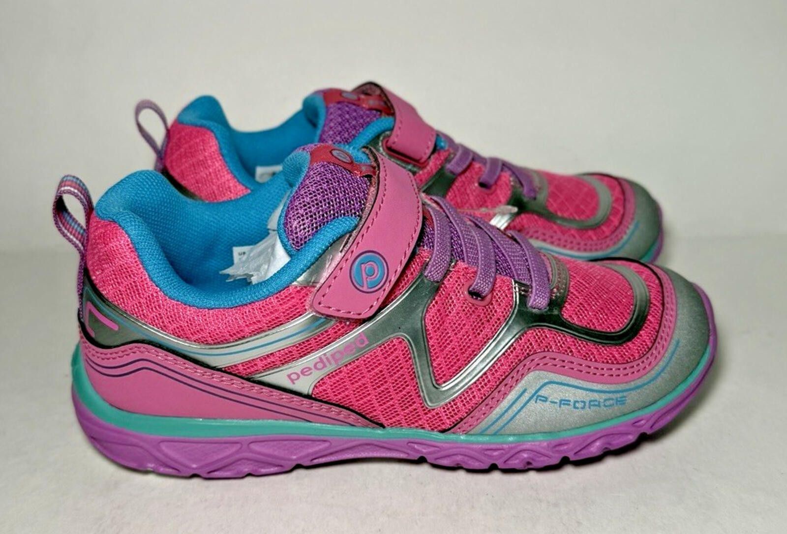 Other PEDIPED Force Flex Low Top Toddler Shoes Pink/ Silver Size US 12.5 / EU 45-46 - 3 Thumbnail