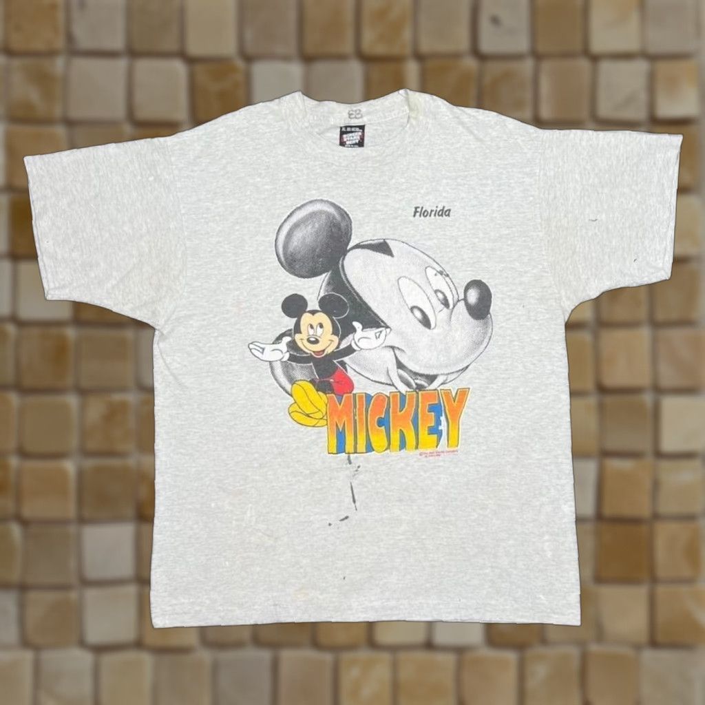 Vintage VINTAGE Screen Stars Disney Mickey “Florida” Souvenir Tee XL L Shirt Mens Grey Short Sleeve Runs Large Size US L / EU 52-54 / 3 - 1 Thumbnail