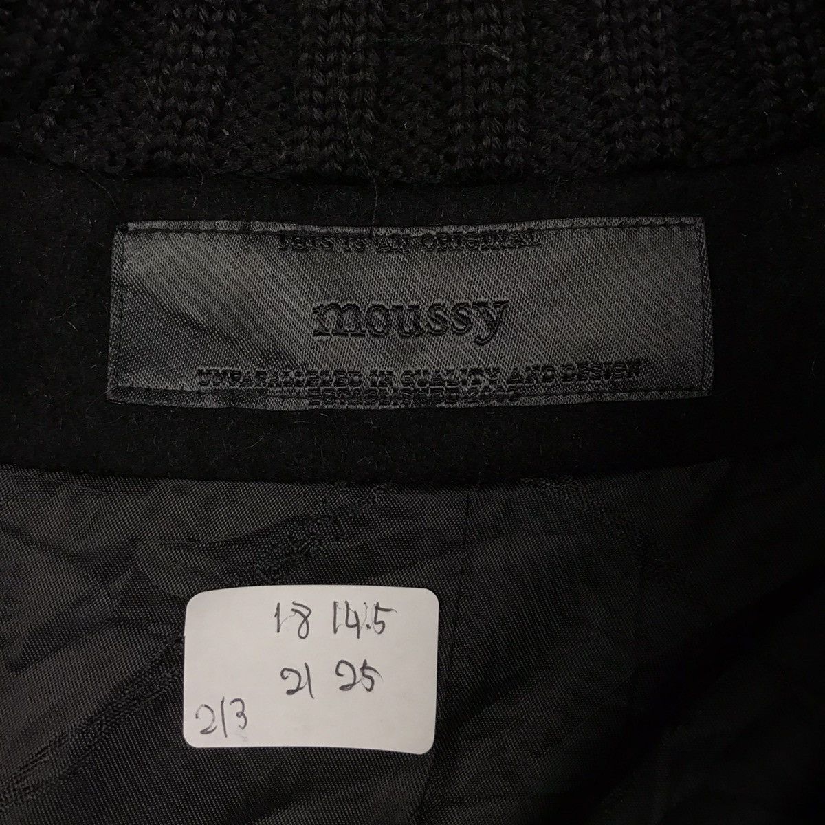 Japanese Brand × MOUSSY MOUSSY BLACK WOOL DOUBLE BREASTED JACKET Size US S / EU 44-46 / 1 - 11 Thumbnail