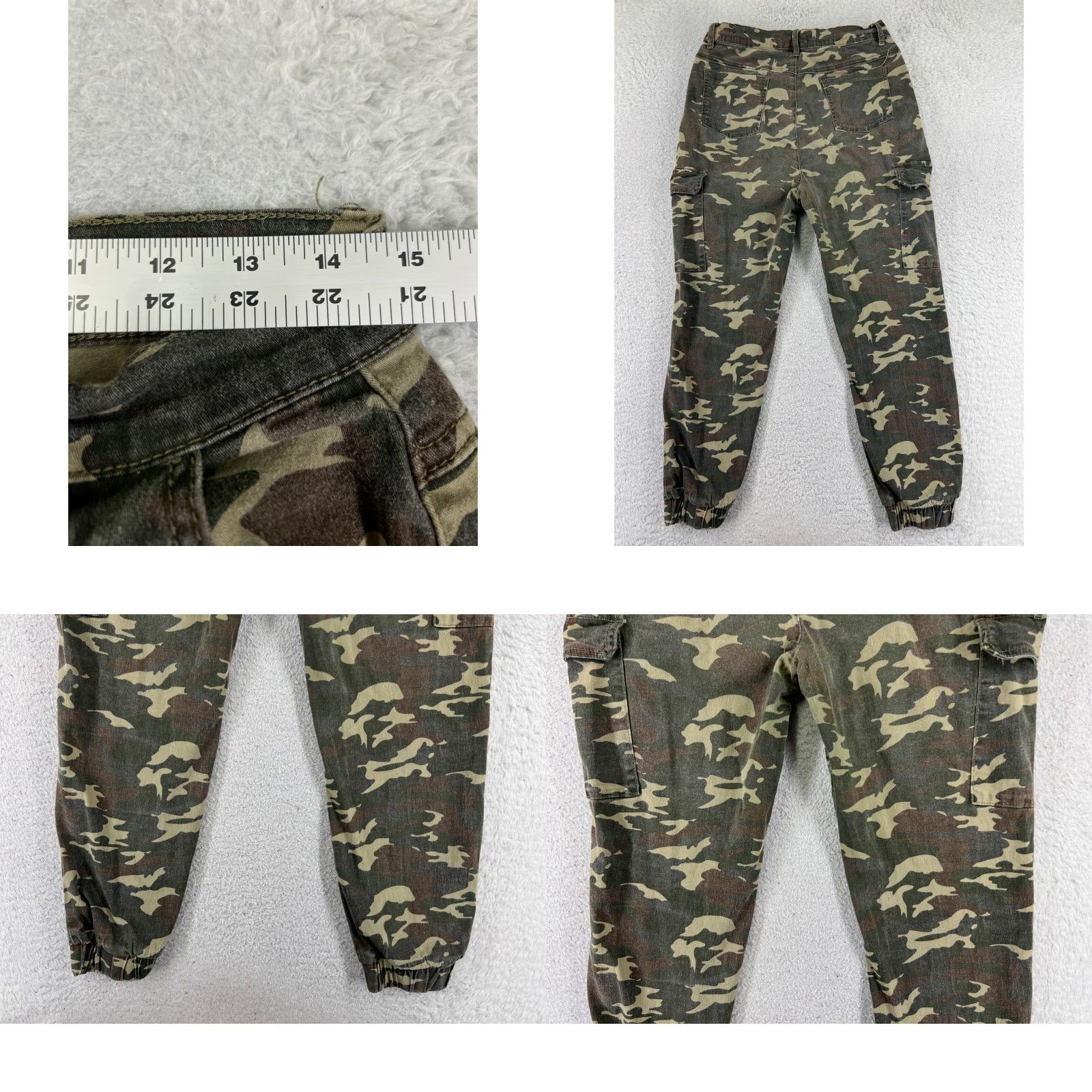 Vintage Beach Bros Jeans Mens 32 Blue Woodland Camo Jogger Cargo Elastic Cotton 32x26 Size US 32 / EU 48 - 9 Thumbnail