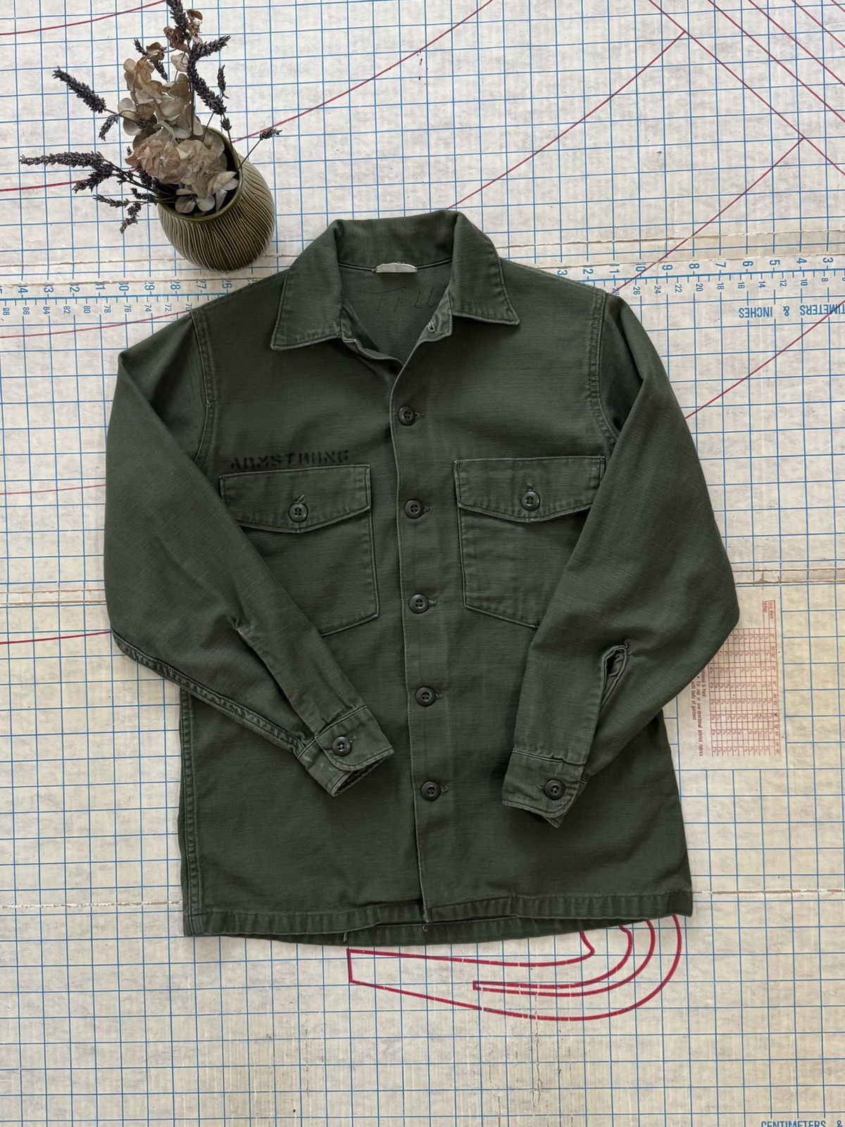 Other × Vintage Vintage OG 107 Fatigue Shirt Fits Mens Small Dark Green Size US S / EU 44-46 / 1 - 8 Thumbnail
