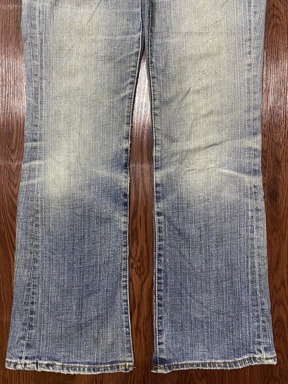 Japanese Brand Vintage Japanese Brands Blue Wash Distressed Flare Jeans Size US 29 - 7 Thumbnail