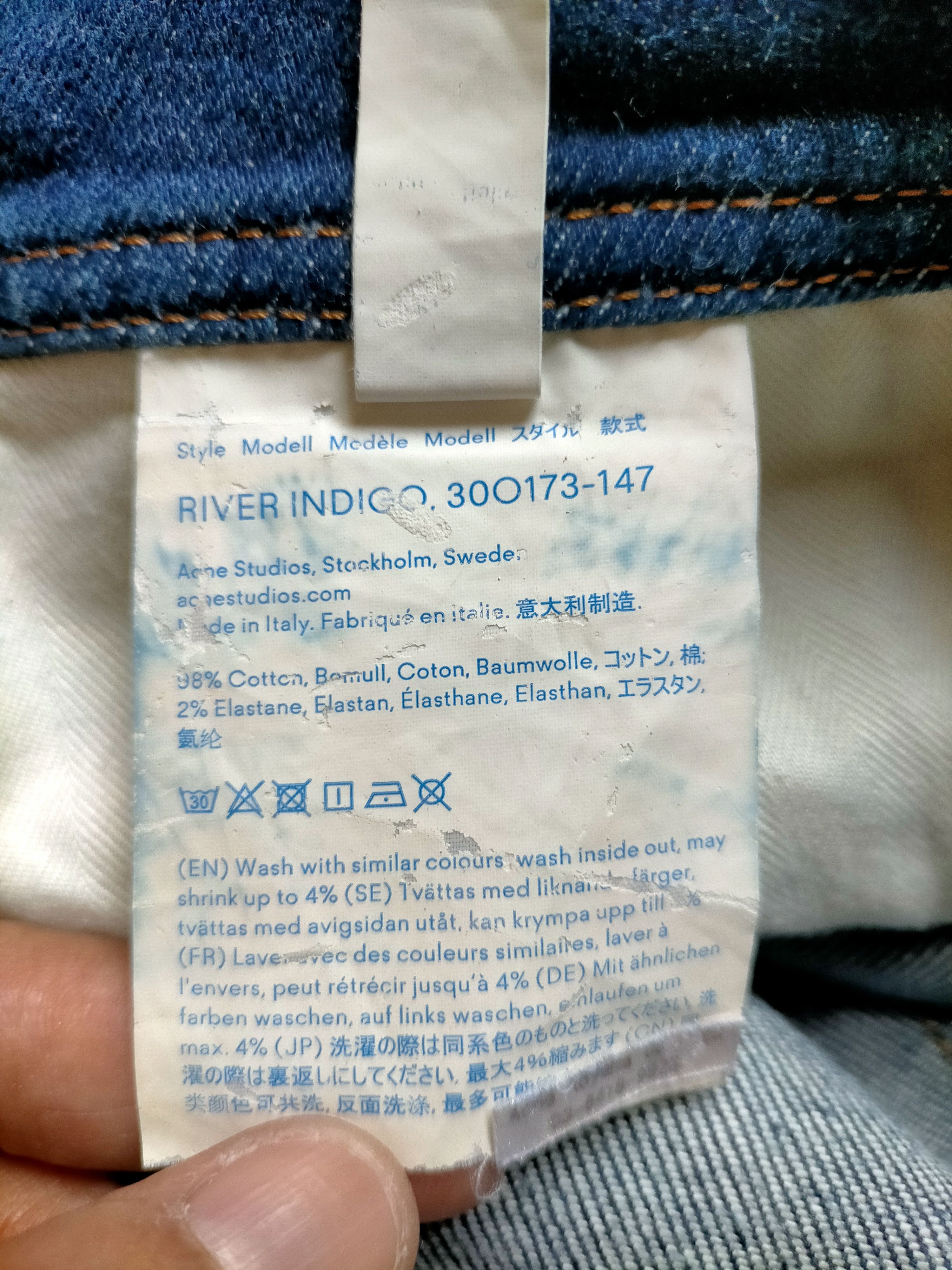 Acne Studios Acne studios Bla konst Slim Blue Jeans Size US 31 - 13 Thumbnail